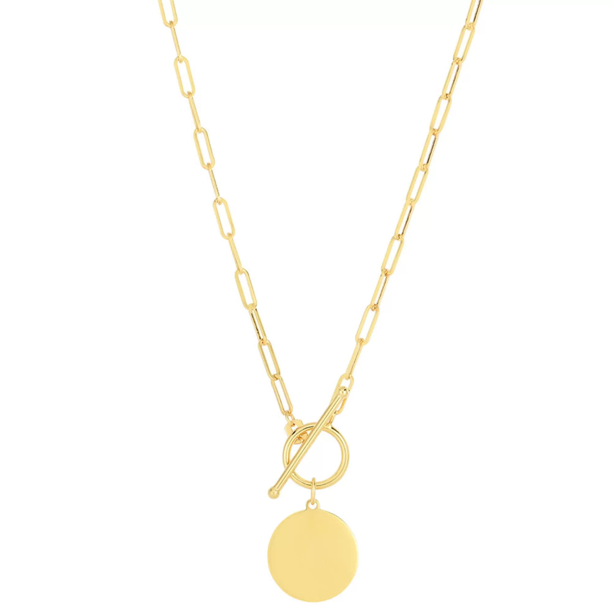 Necklaces & Pendants^* Engravable Circle Disc Pendant In 14K Yellow Gold