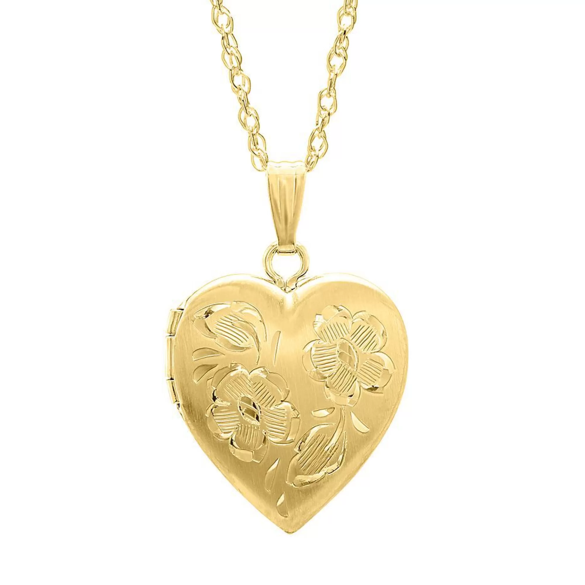 Necklaces & Pendants^* Engraved Heart Locket In 14K Yellow Gold