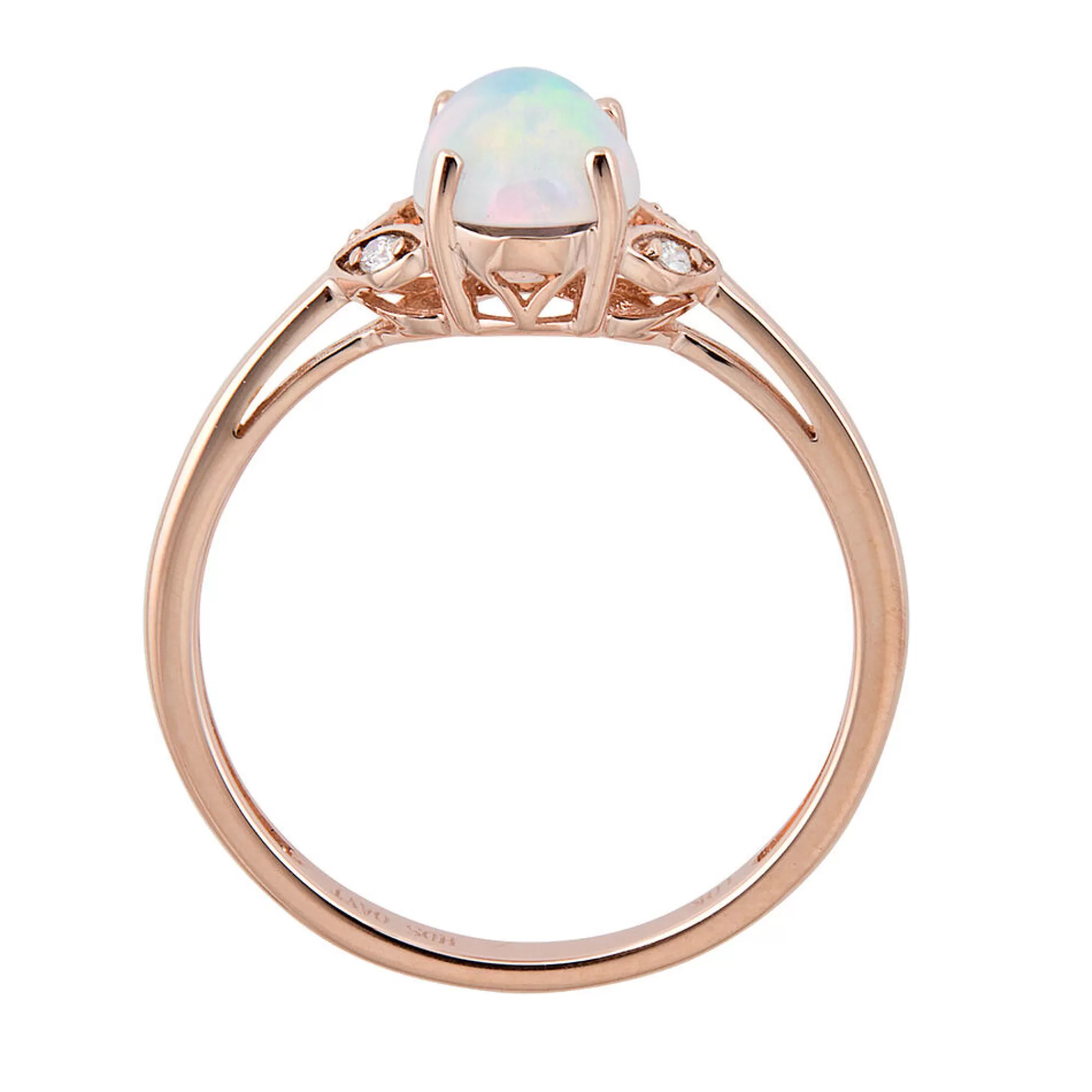 Rings^* Ethiopian Opal & Diamond Ring In 10K Rose Gold