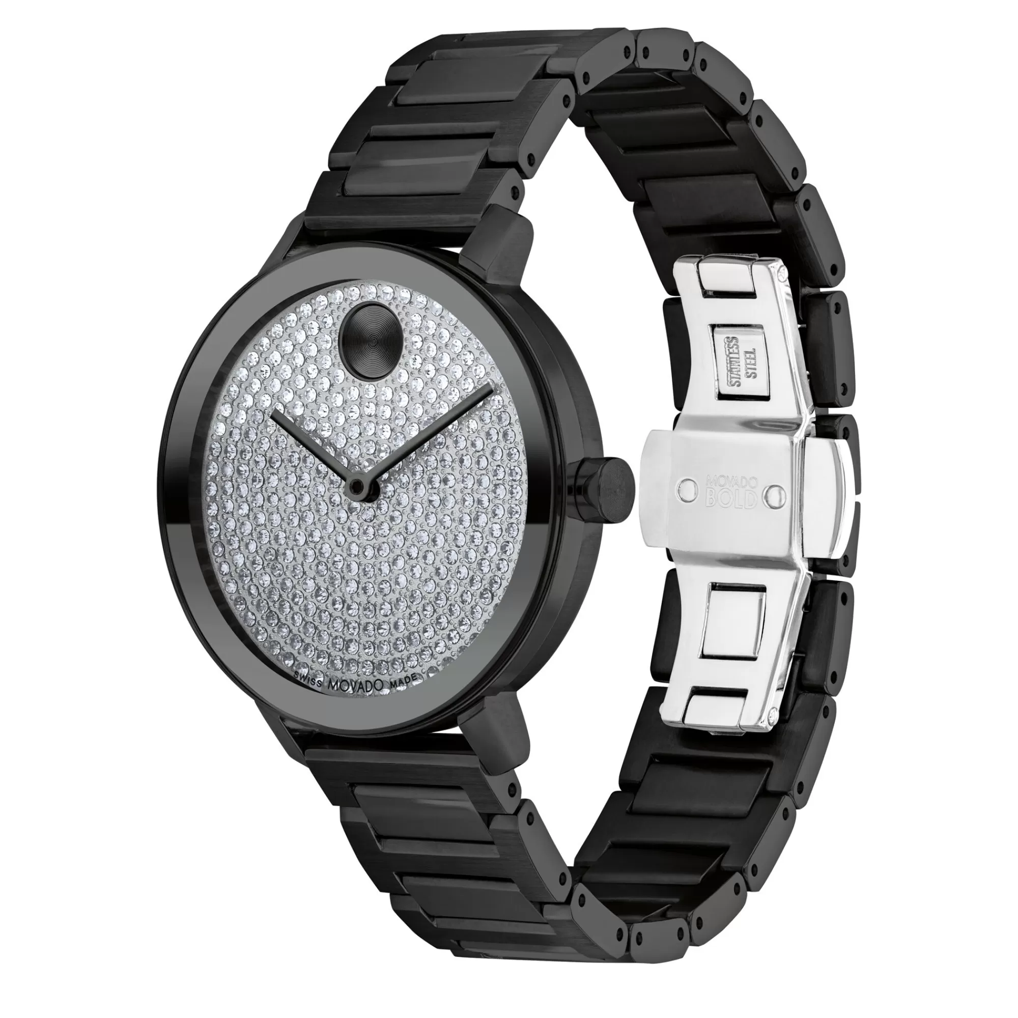 Women's Watches^Movado® Bold® Evolution Women's Watch In Black Ion-Plated Stainless Steel, 34Mm