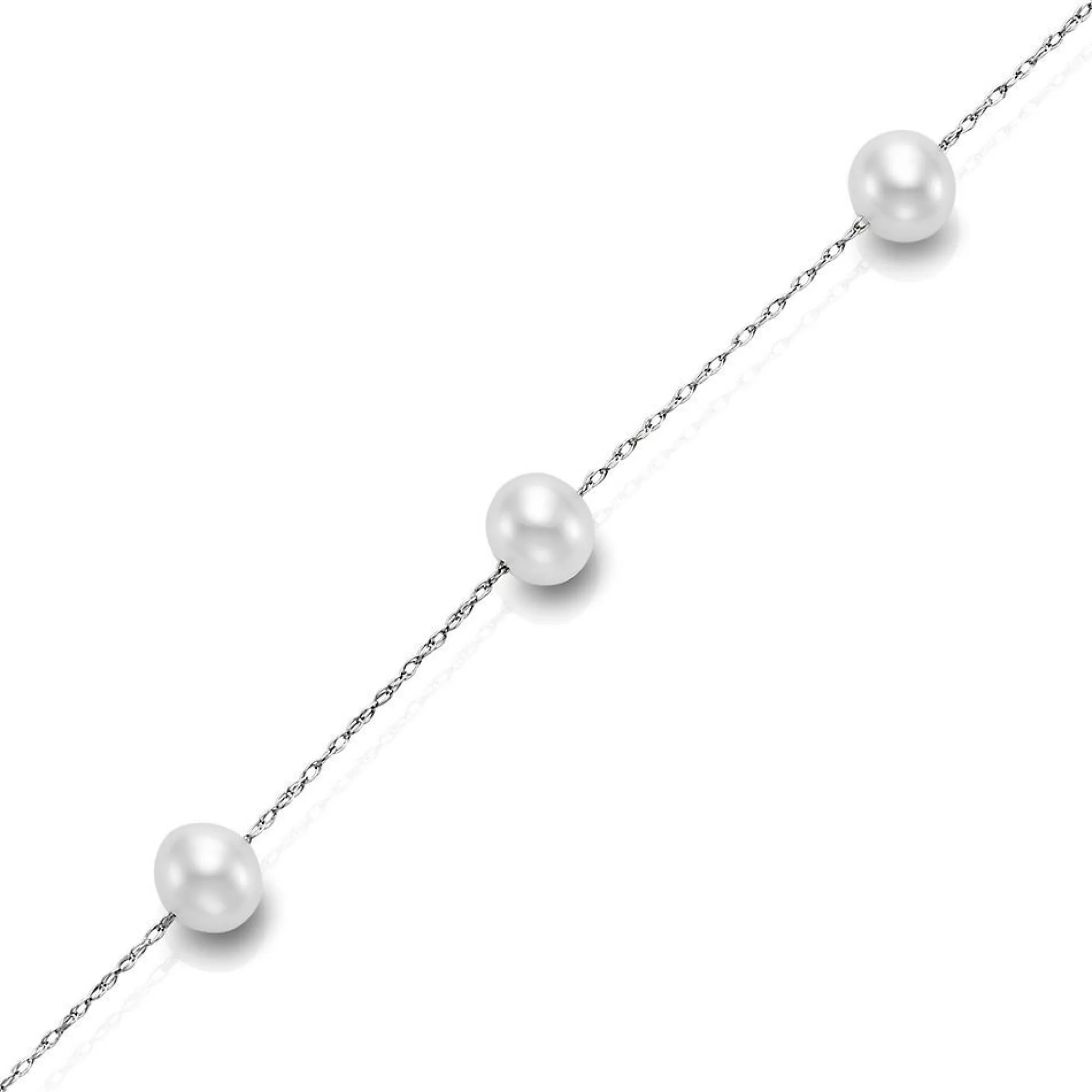 Necklaces & Pendants^* Freshwater Cultured Pearl Tincup Necklace In 14K White Gold