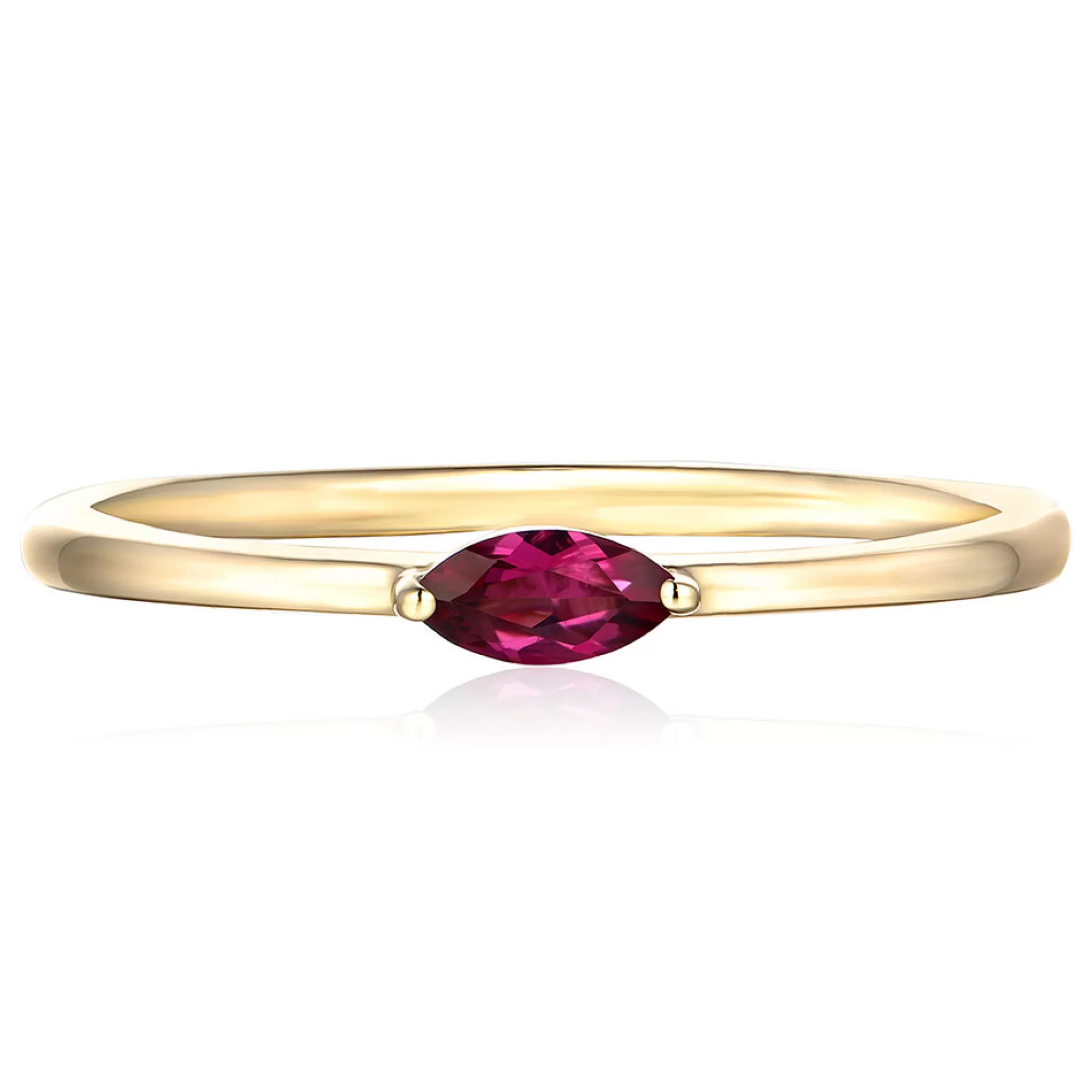 Rings^* Garnet Stack Ring In 10K Yellow Gold