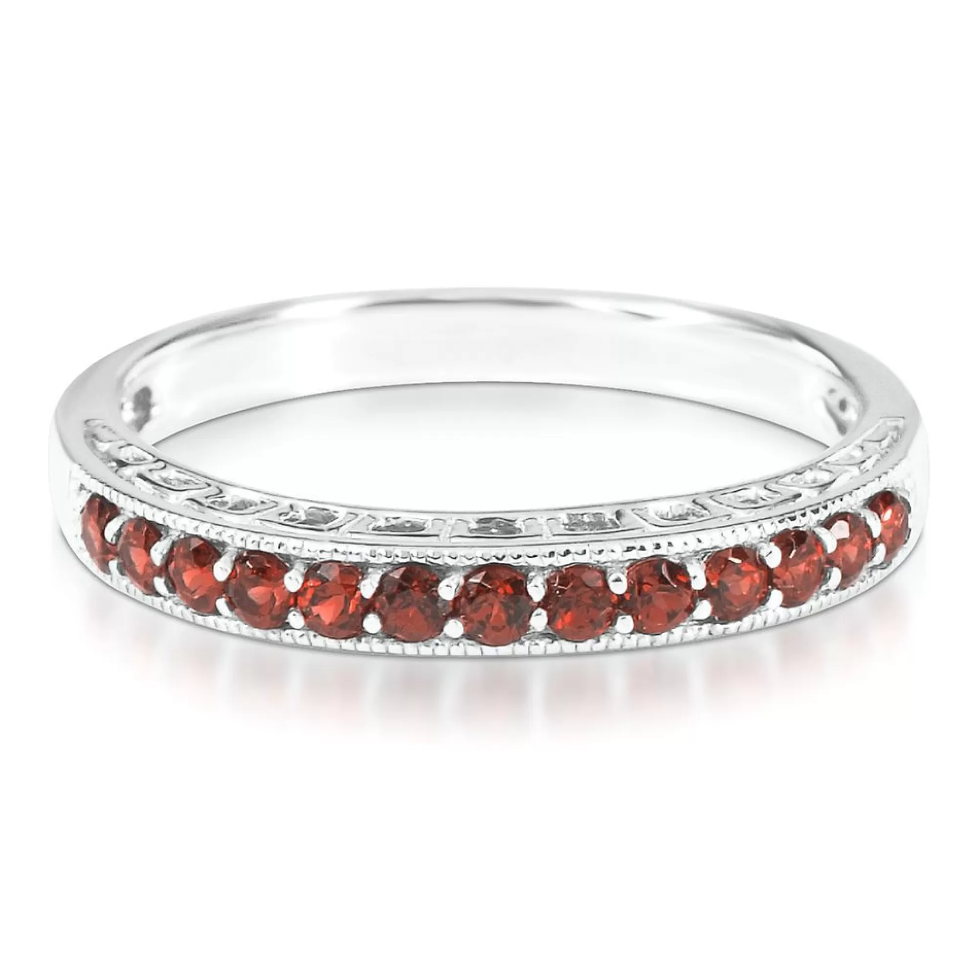 Rings^Layering & Stacking Garnet Stackable Ring In Sterling Silver