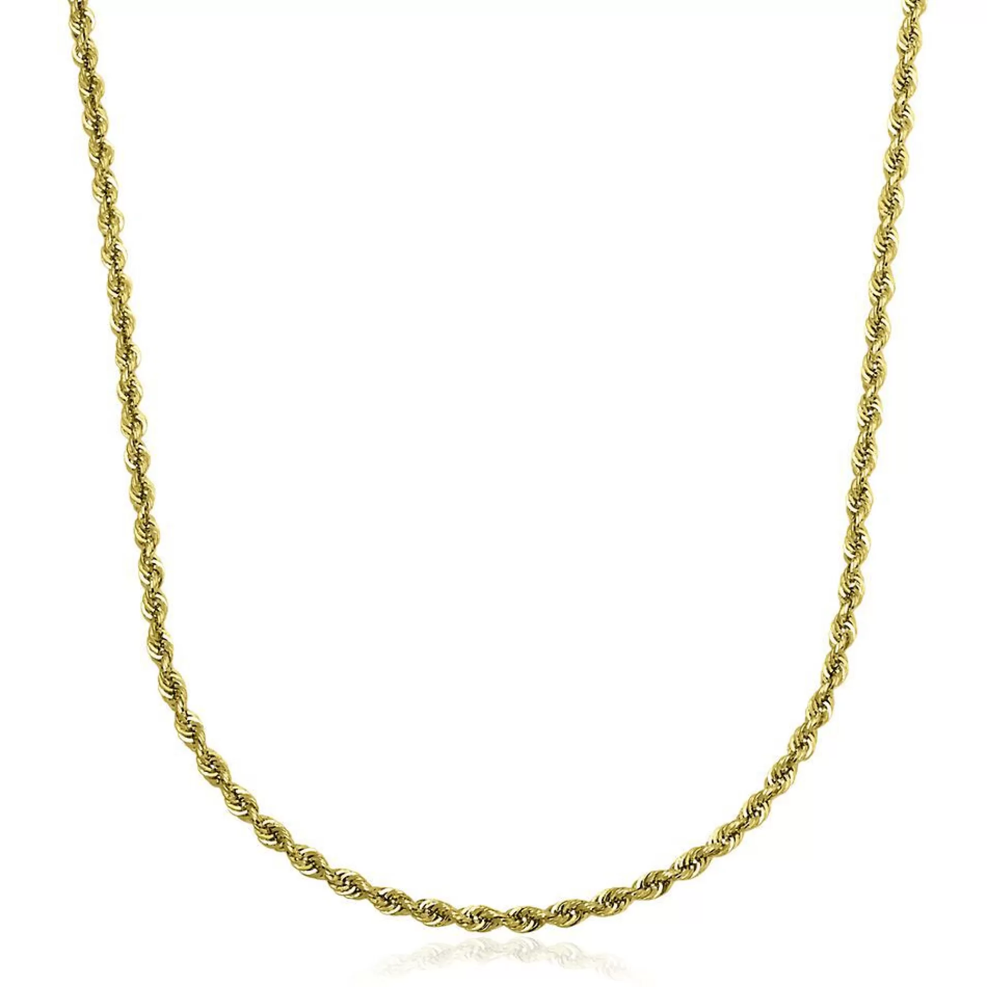 Necklaces & Pendants^* Glitter Hollow Rope Chain In 14K Gold, 18"