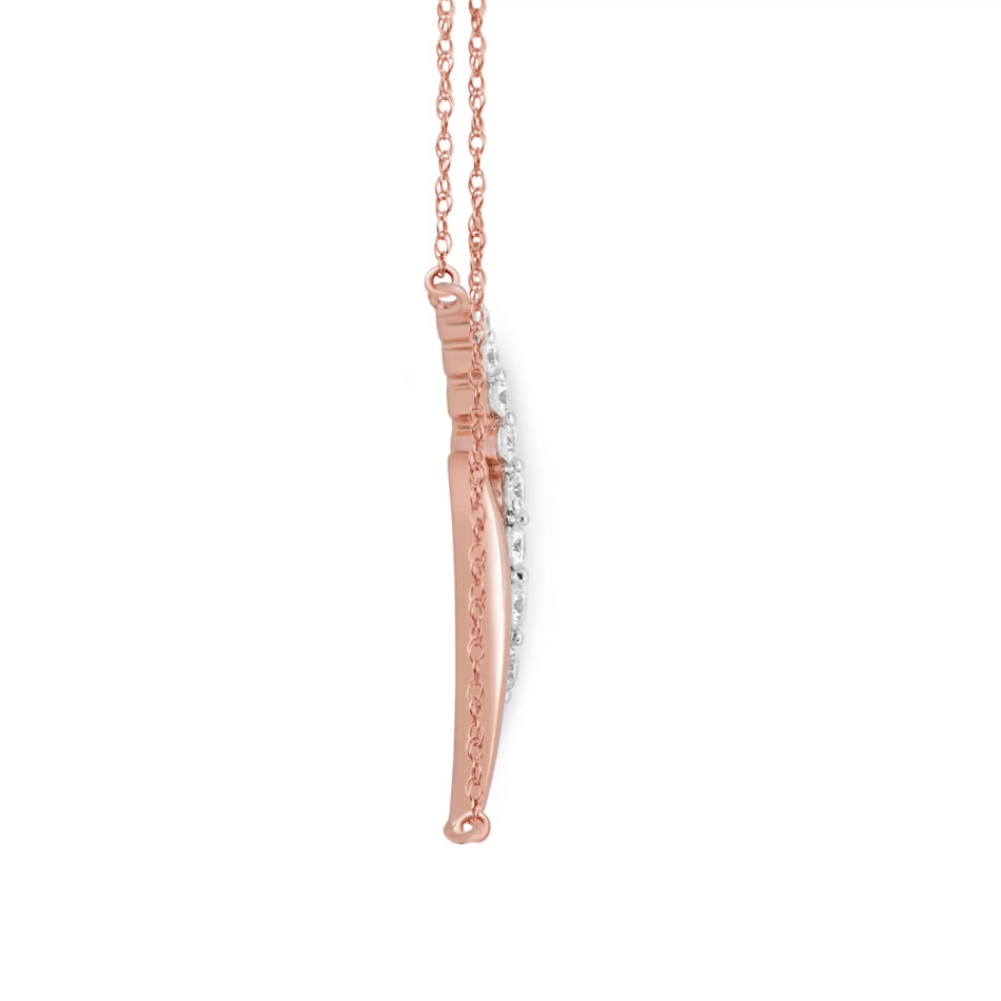 Necklaces & Pendants^* Graduated Bypass Necklace In 10K Rose Gold (1/4 Ct. Tw.)