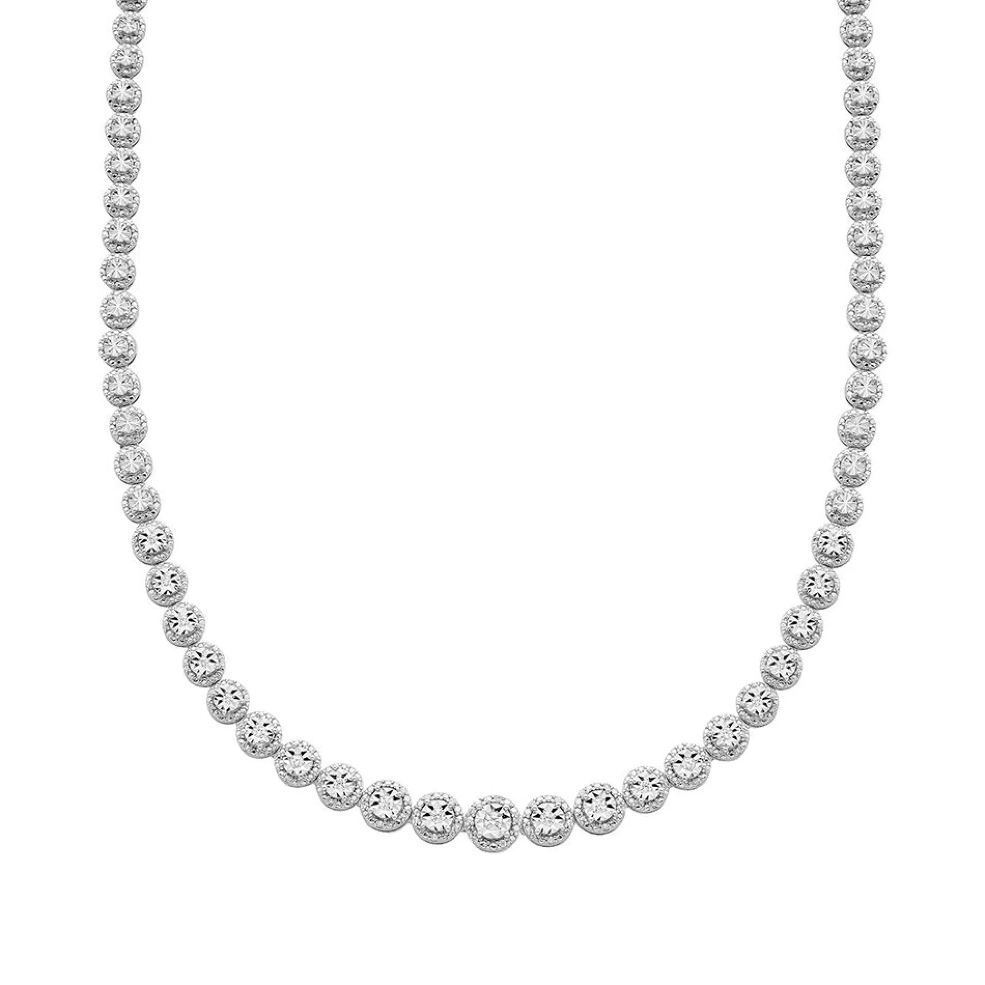 Necklaces & Pendants^* Graduated Diamond Tennis Necklace In Sterling Silver (1/2 Ct. Tw.)