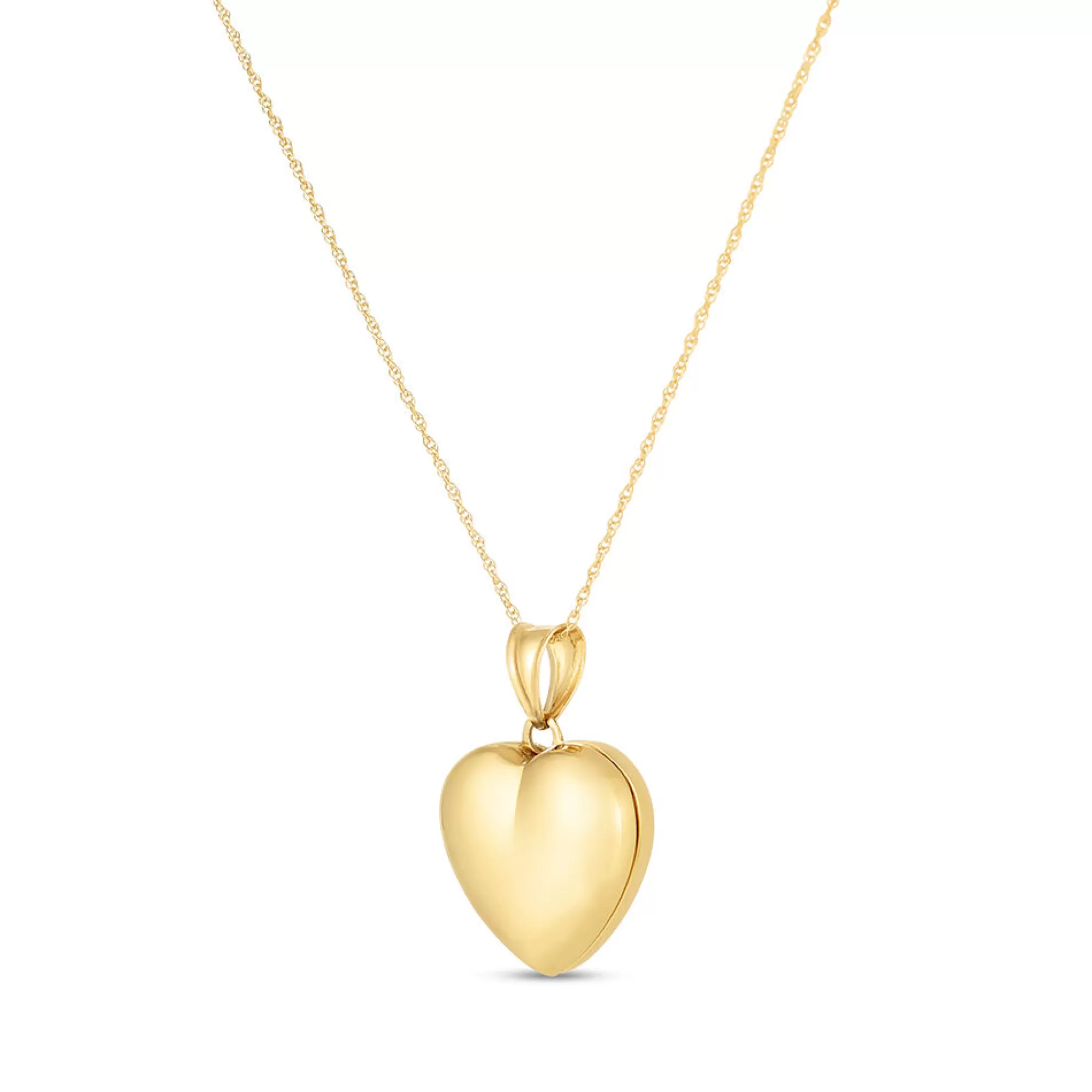 Necklaces & Pendants^* Heart Locket Pendant Polished In 14K Yellow Gold