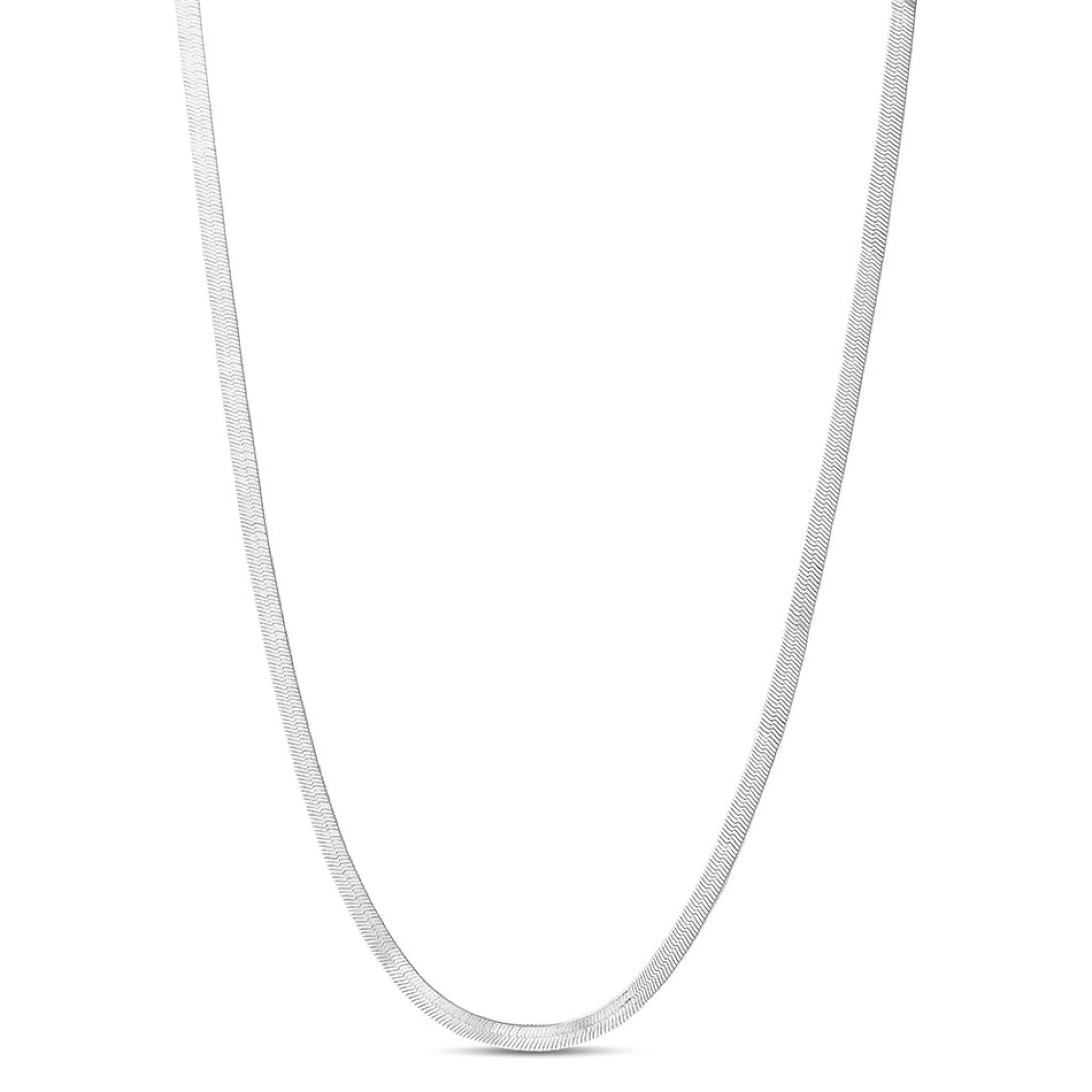 Necklaces & Pendants^* Herringbone Chain Necklace In Sterling Silver, 3Mm, 18"