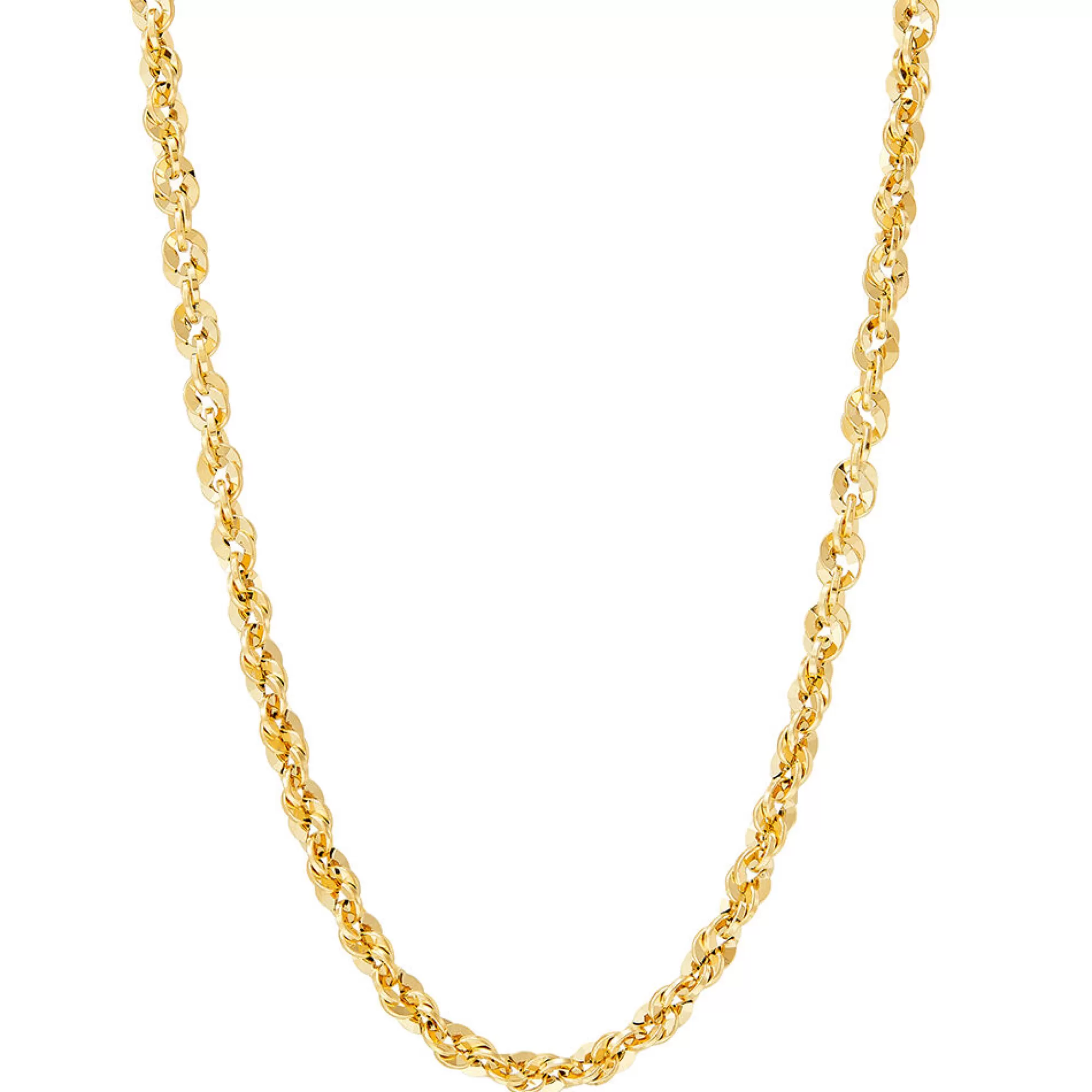 Necklaces & Pendants^* Hollow Twisted Chain In 14K Yellow Gold, 18"