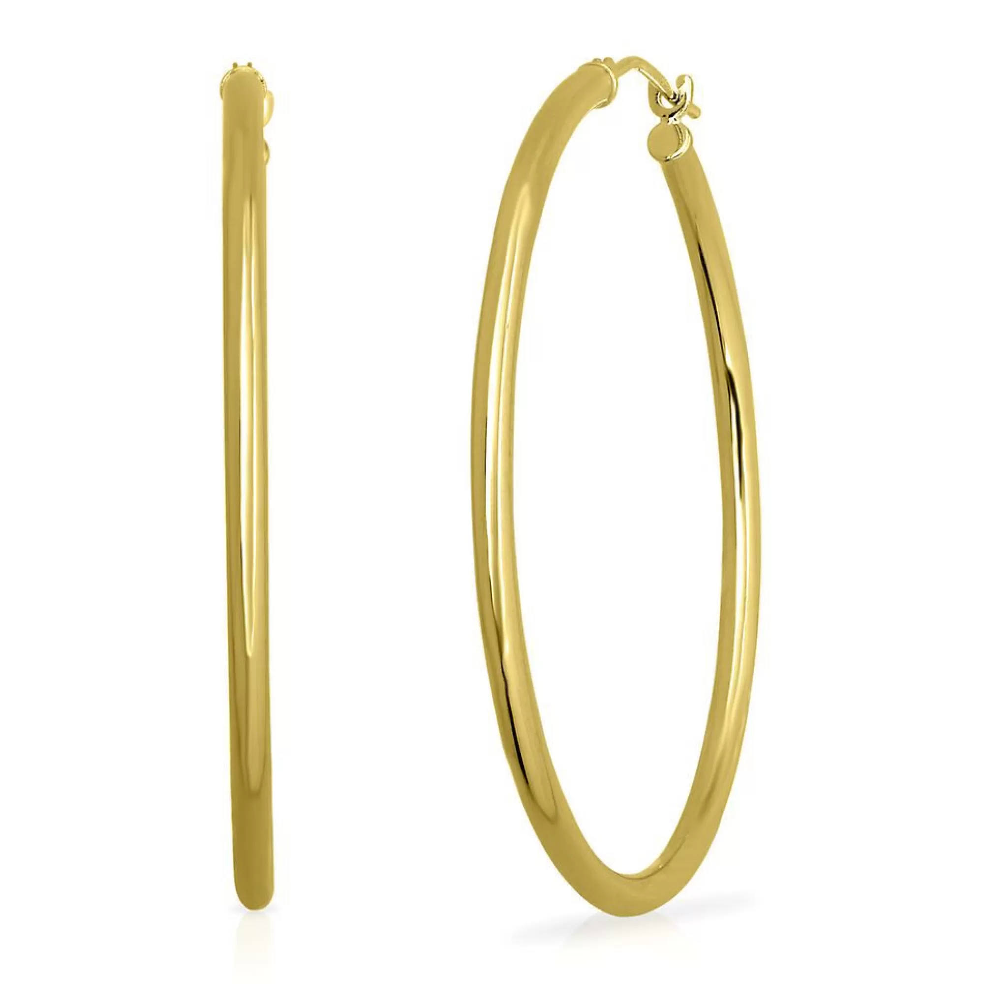 Earrings^* Hoop Earrings In 14K Yellow Gold, 40Mm