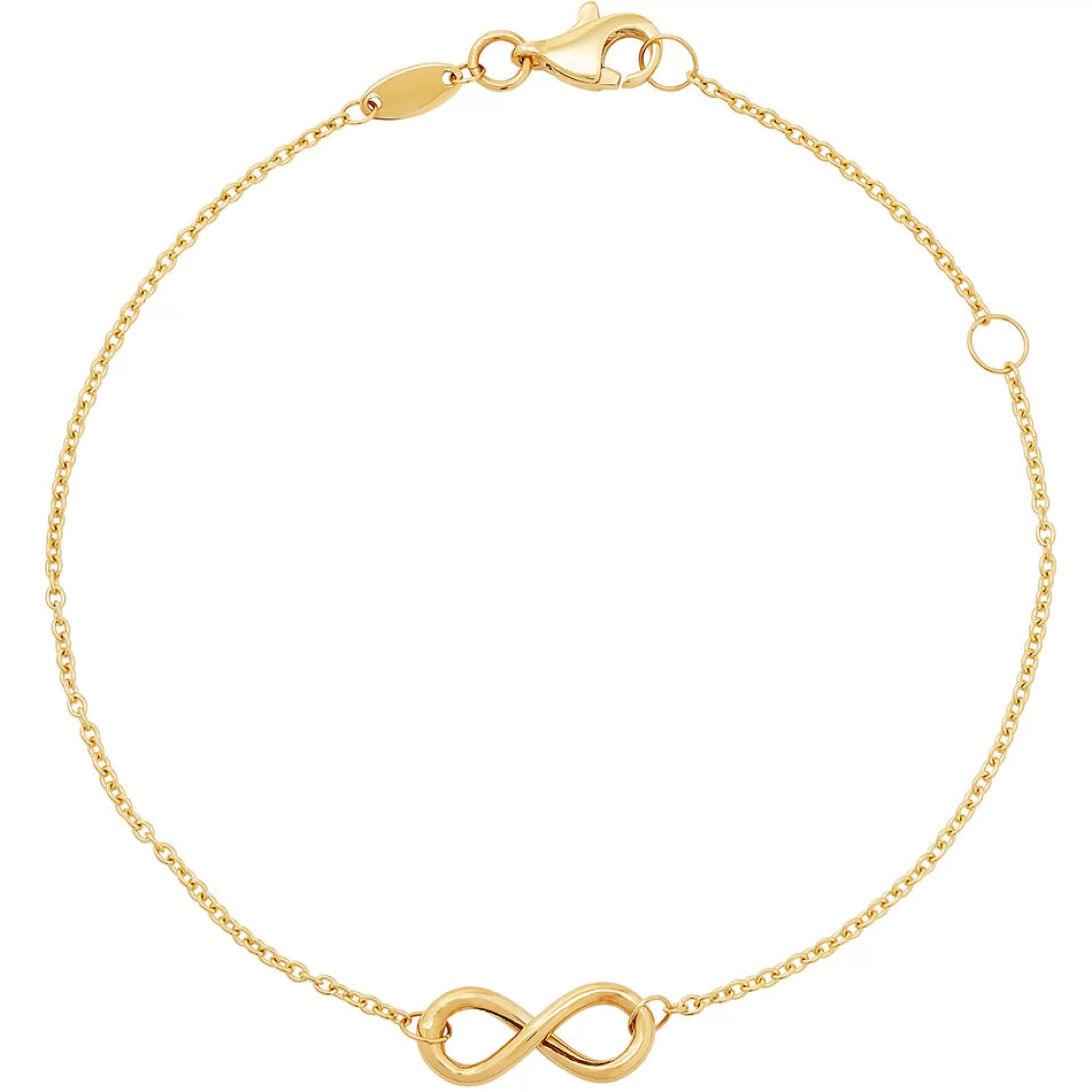 Bracelets^Layering & Stacking Infinity Bracelet With Forzatina Chain In 14K Yellow Gold
