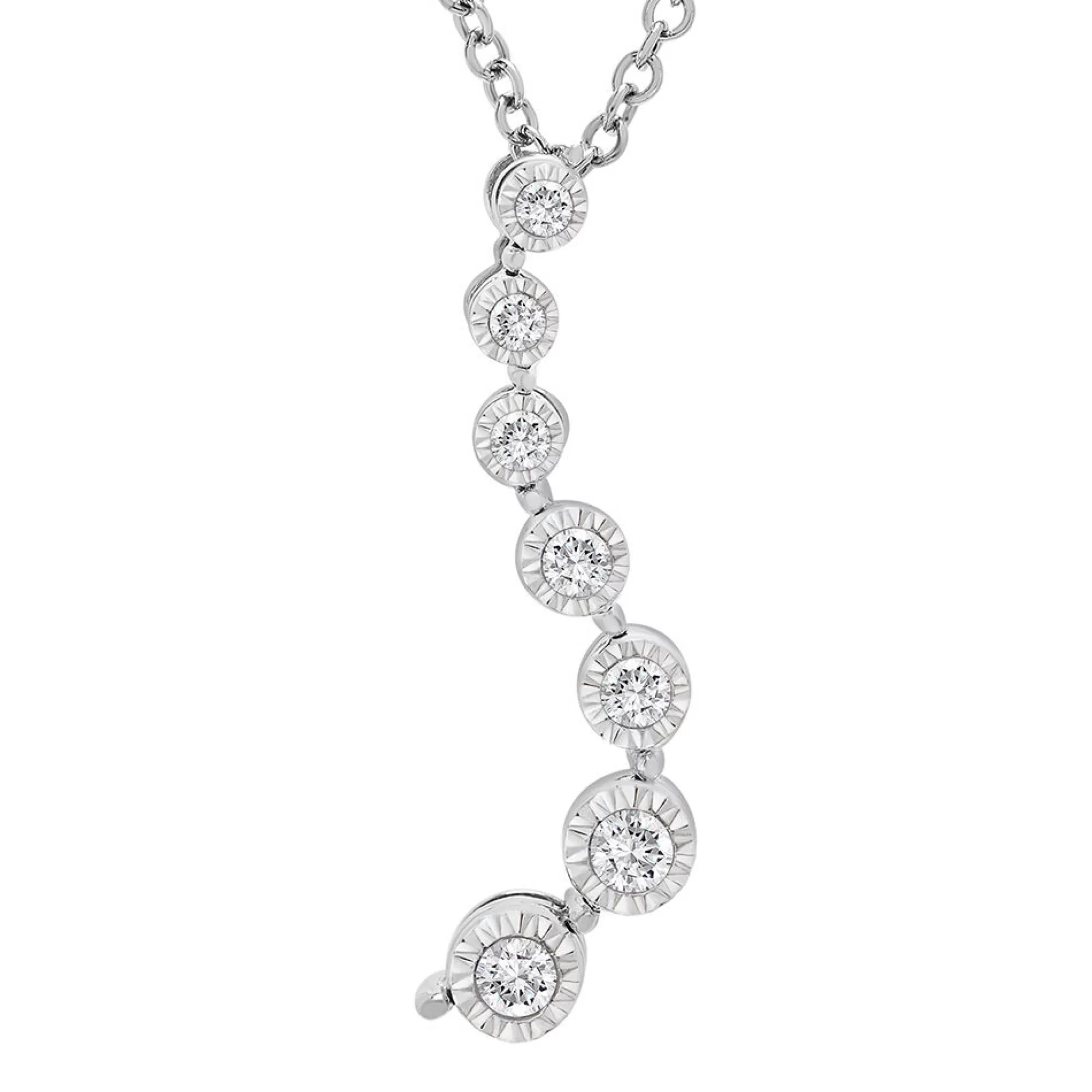 Necklaces & Pendants^* Journey Diamond Pendant In Sterling Silver (1/10 Ct. Tw.)