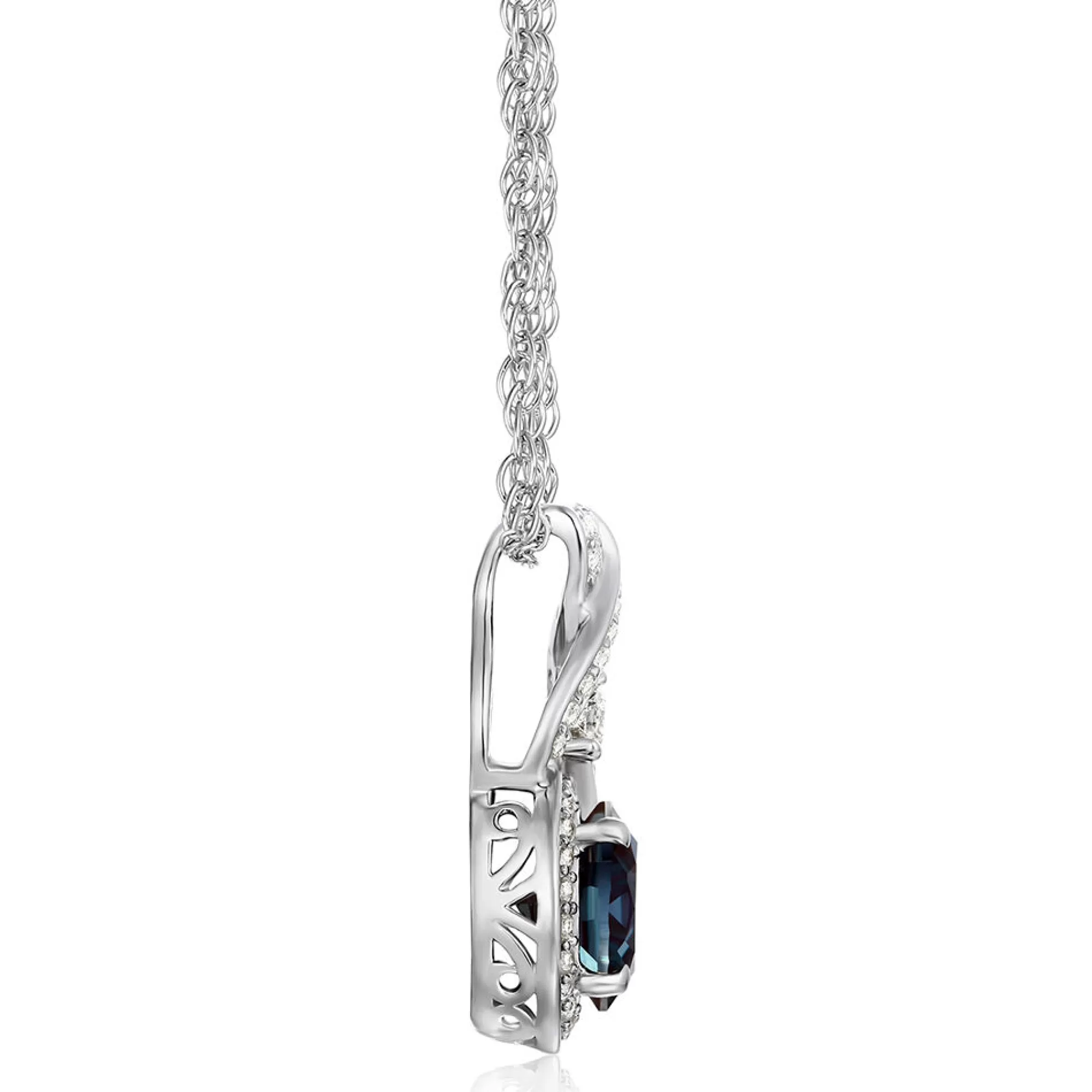 Necklaces & Pendants^* Lab Created Alexandrite & White Sapphire Pendant In Sterling Silver