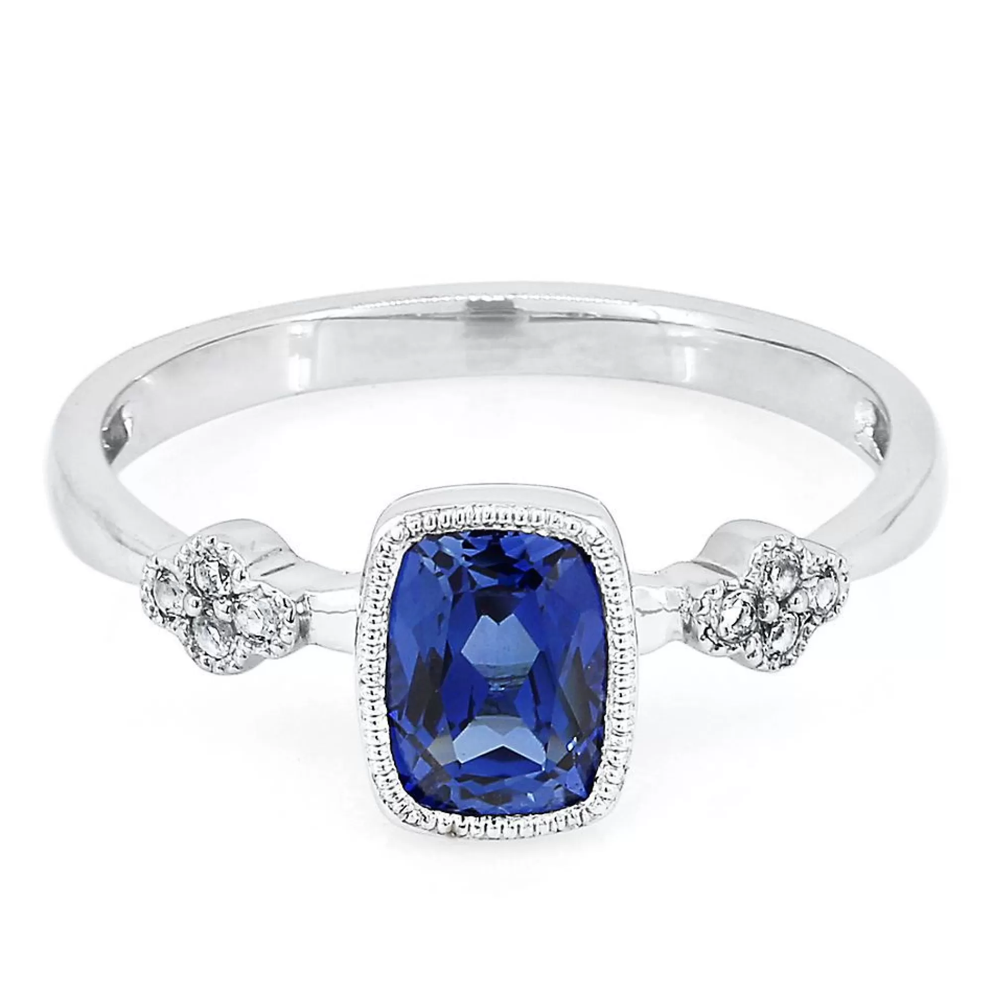 Rings^Layering & Stacking Lab Created Blue & White Sapphire Stack Ring In Sterling Silver