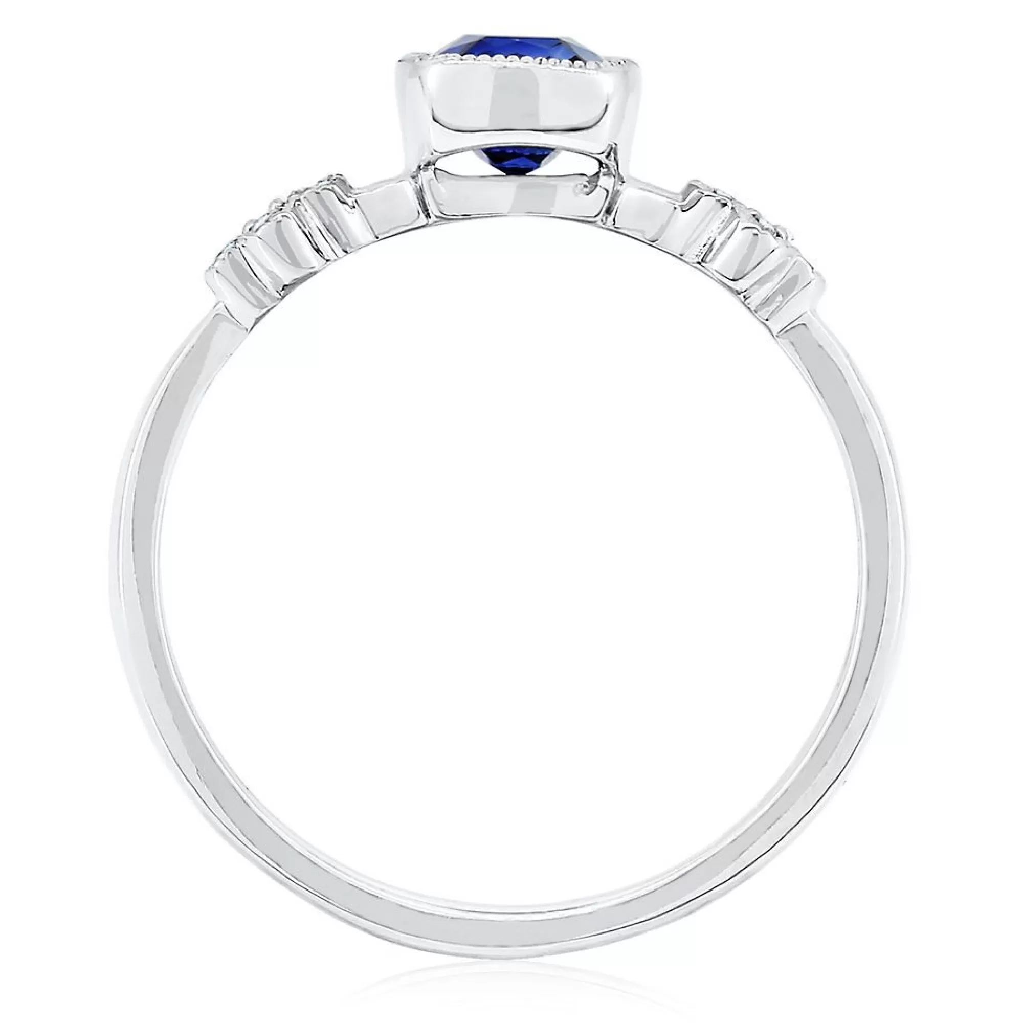 Rings^Layering & Stacking Lab Created Blue & White Sapphire Stack Ring In Sterling Silver