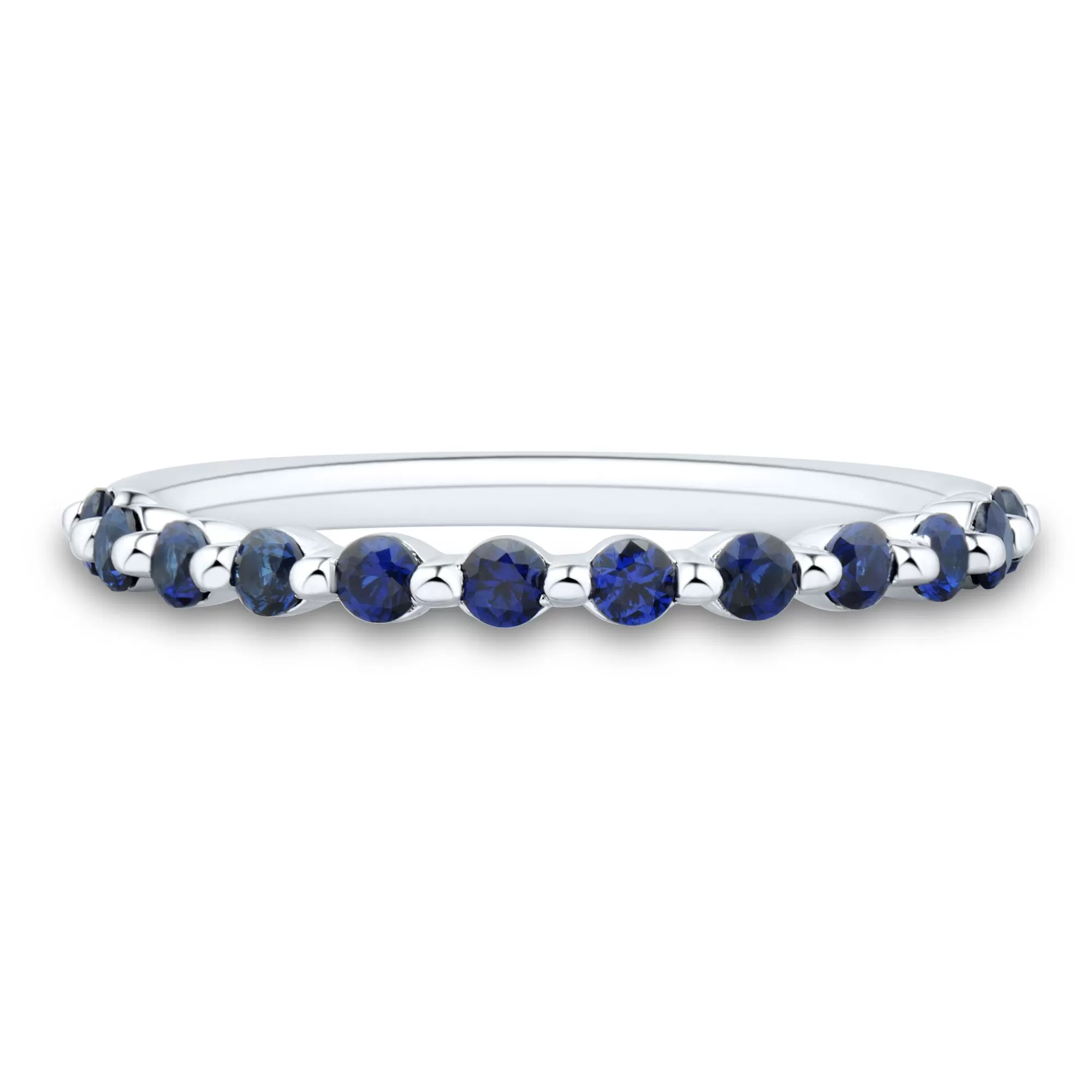 Rings^Layering & Stacking Lab Created Blue Sapphire Stack Band In Sterling Silver