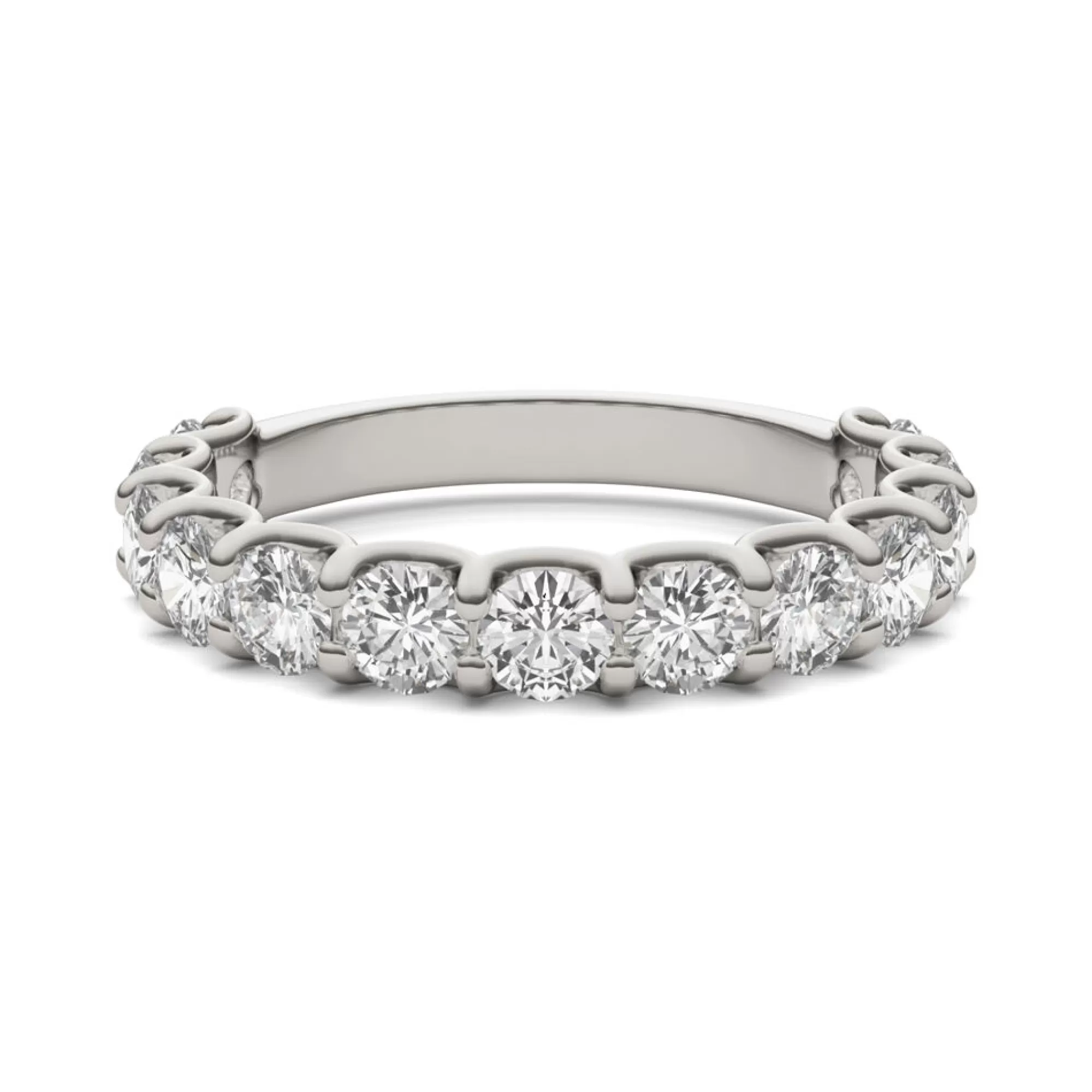 Rings^Charles & Colvard-Forever One™ Lab Created Moissanite Band In 14K White Gold