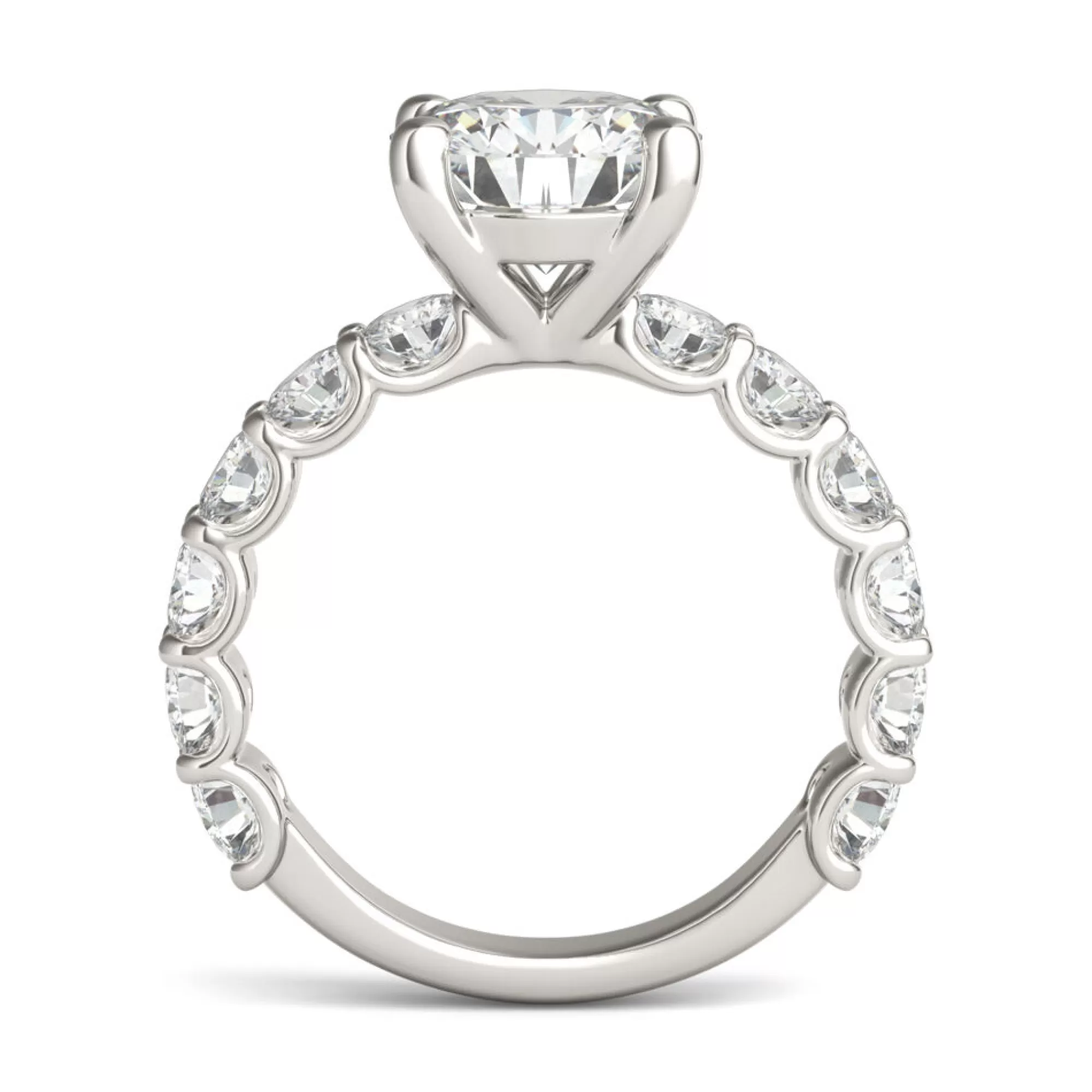 Rings^Charles & Colvard-Forever One™ Lab Created Moissanite Engagement Ring In 14K White Gold