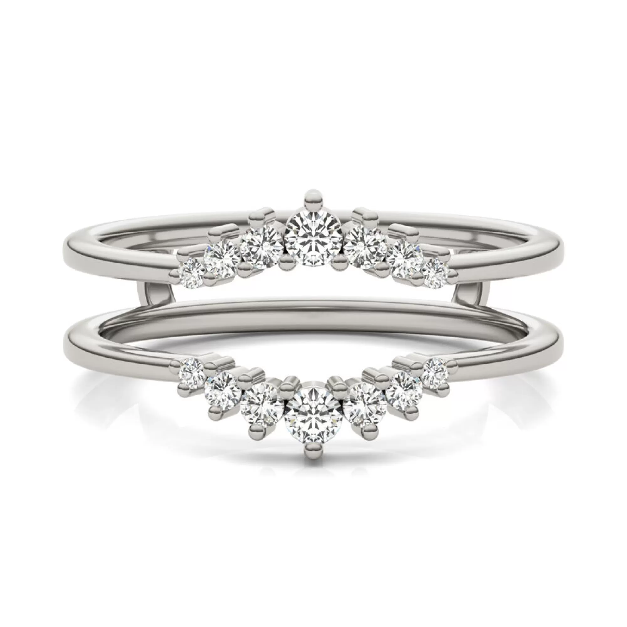 Rings^Charles & Colvard-Forever One™ Lab Created Moissanite Ring Enhancer In 14K White Gold