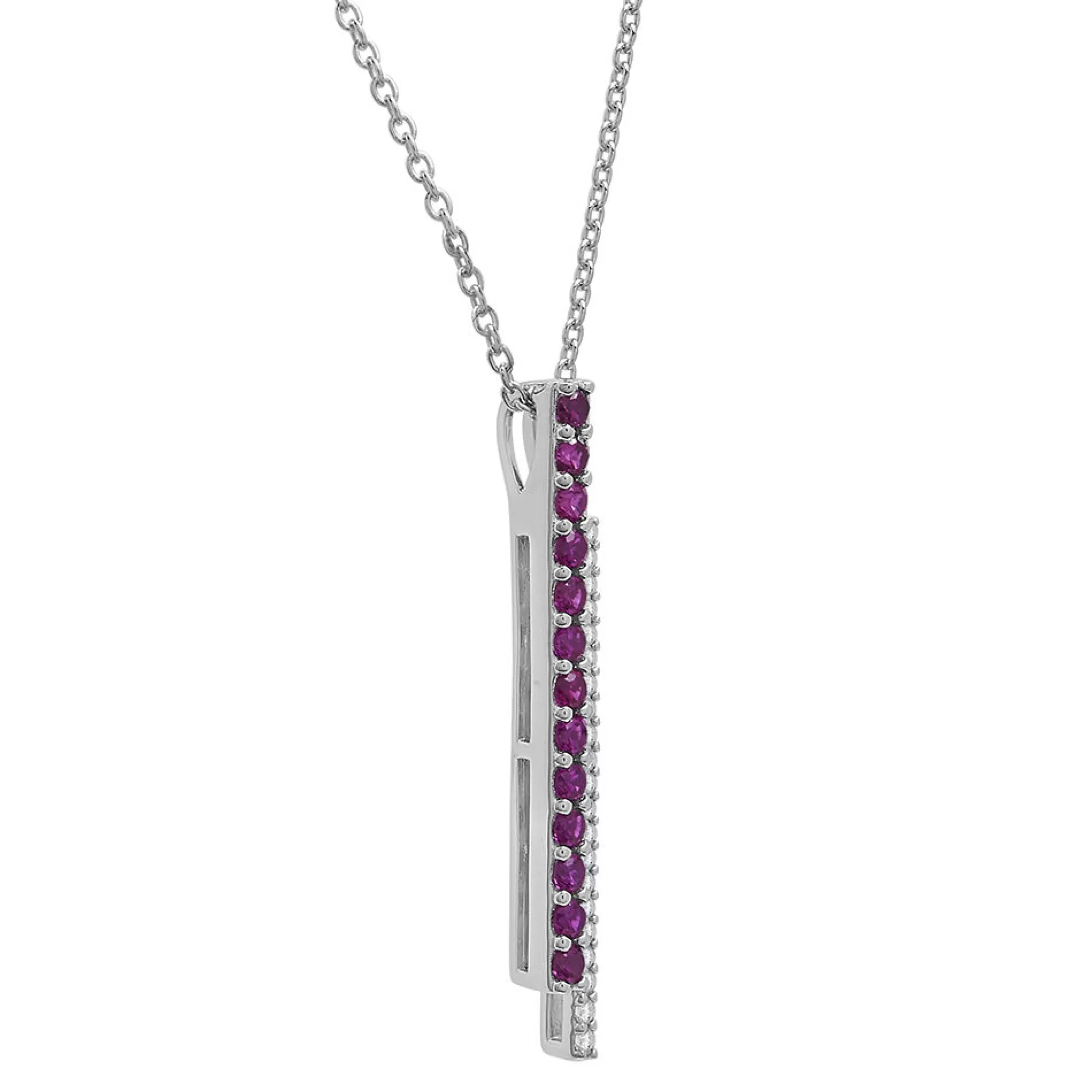 Necklaces & Pendants^* Lab Created Ruby & White Sapphire Pendant In Sterling Silver