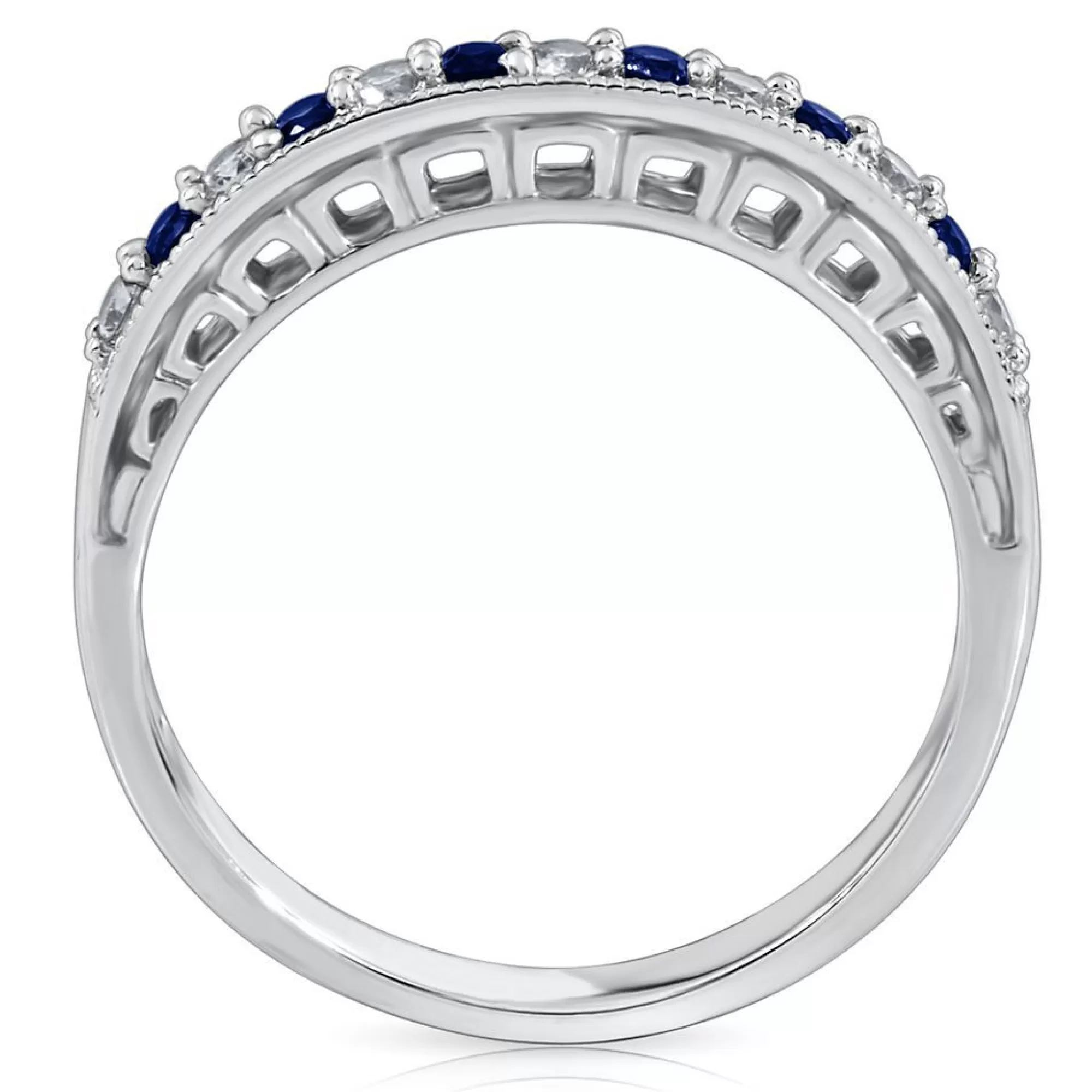 Rings^Layering & Stacking Lab Created Sapphire Stack Ring In Sterling Silver