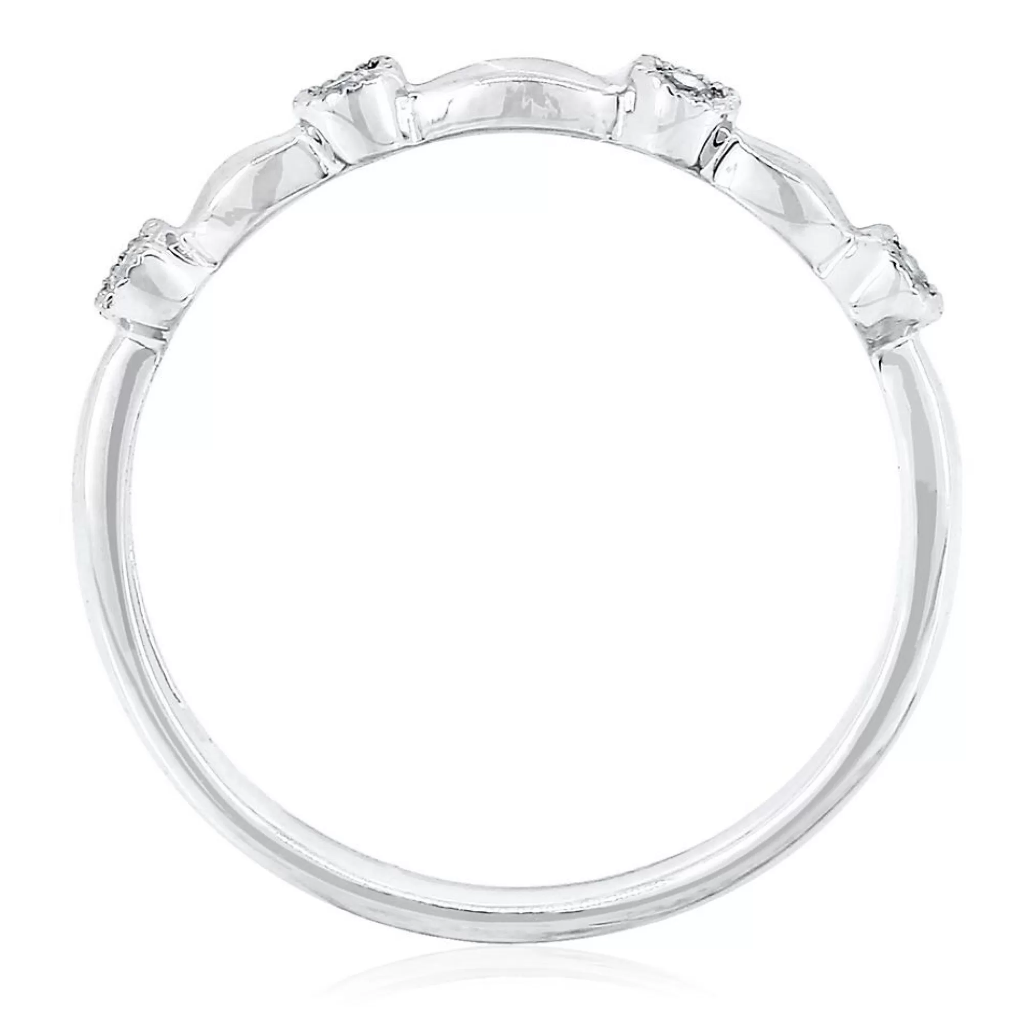 Rings^Layering & Stacking Lab Created White Sapphire Stack Ring In Sterling Silver