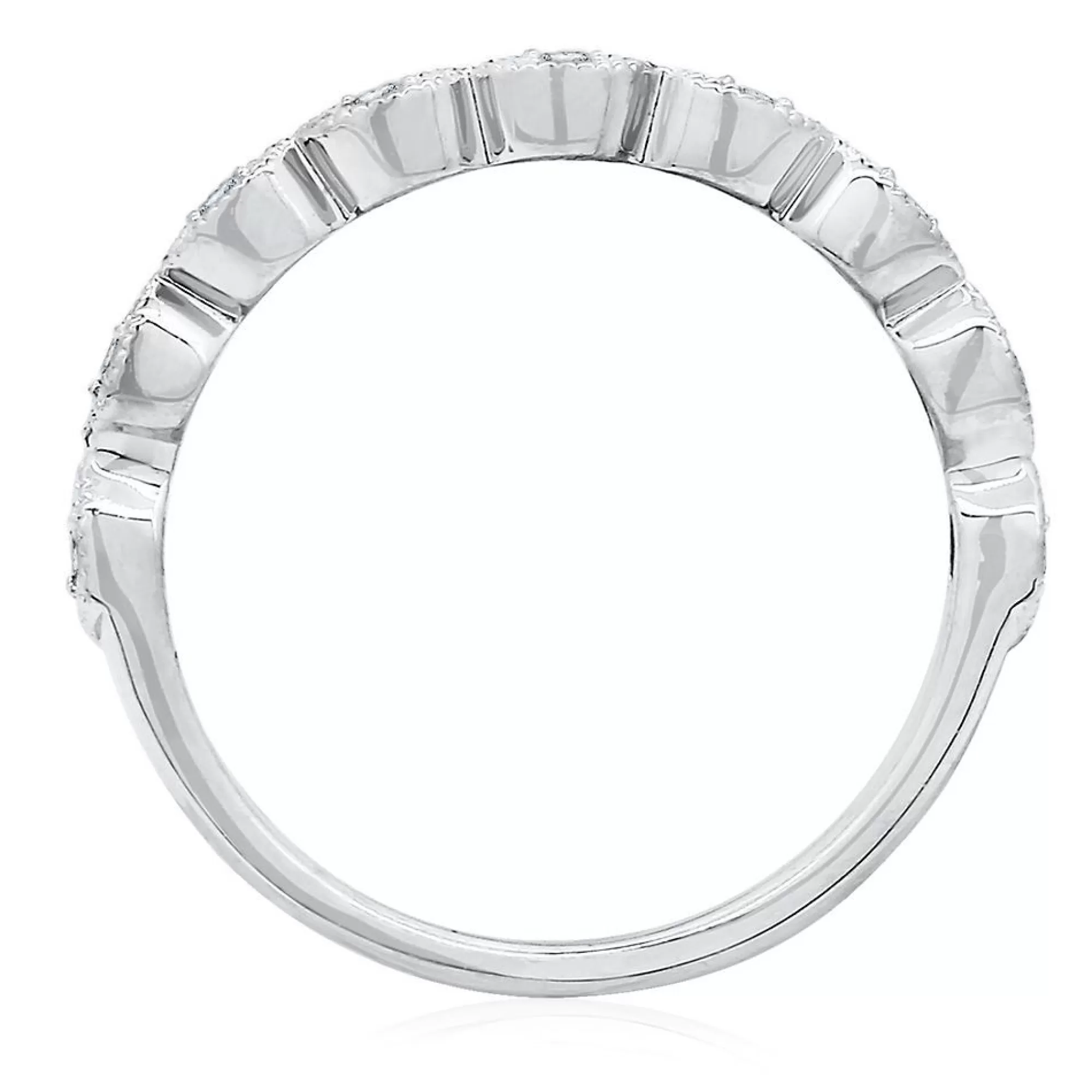 Rings^Layering & Stacking Lab Created White Sapphire Twist Stack Ring In Sterling Silver