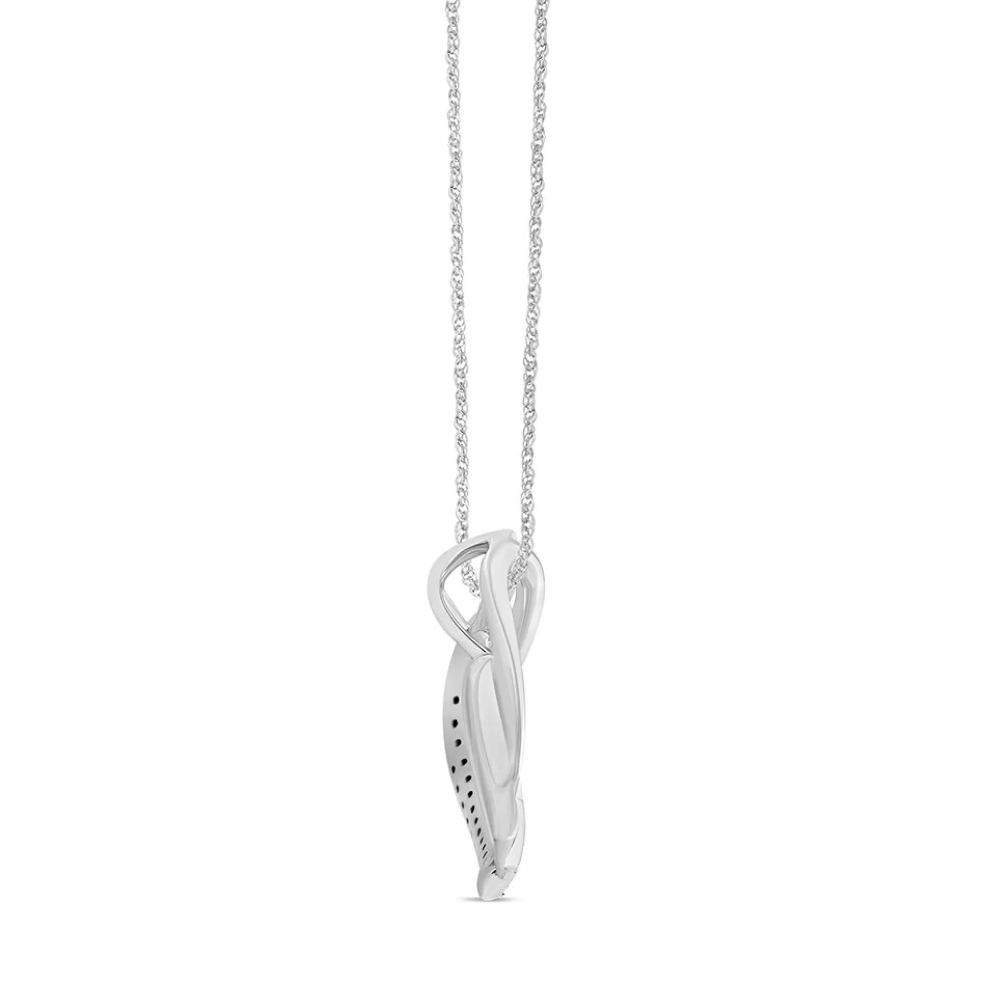Necklaces & Pendants^Linked With Love Lab Grown Diamond Double Heart Pendant In 10K White Gold (1/7 Ct. Tw.)