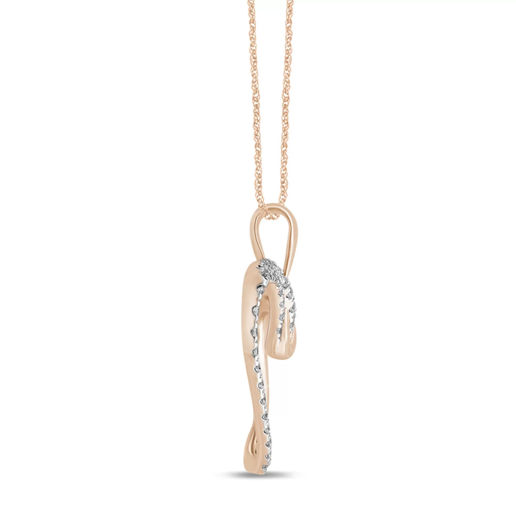 Necklaces & Pendants^Linked With Love Lab Grown Diamond Heart Pendant In 10K Rose Gold (1/5 Ct. Tw.)