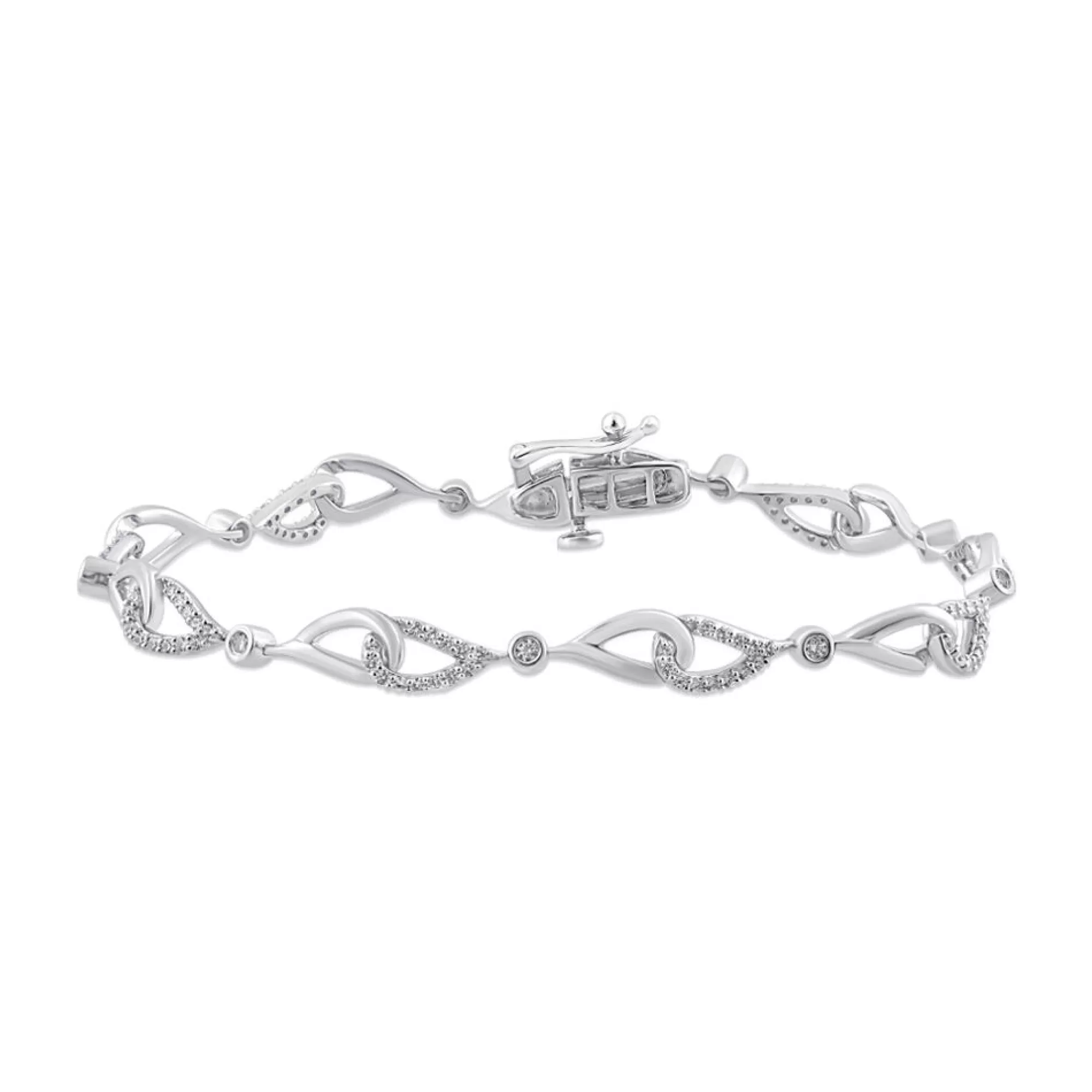 Bracelets^Linked With Love Lab Grown Diamond Link Bracelet In 10K White Gold (3/4 Ct. Tw.)
