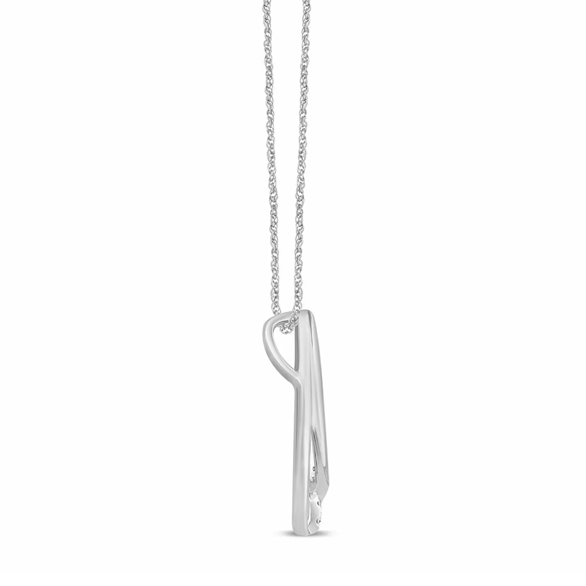 Necklaces & Pendants^Linked With Love Lab Grown Diamond Pear-Shaped Pendant In 10K White Gold (1/10 Ct. Tw.)