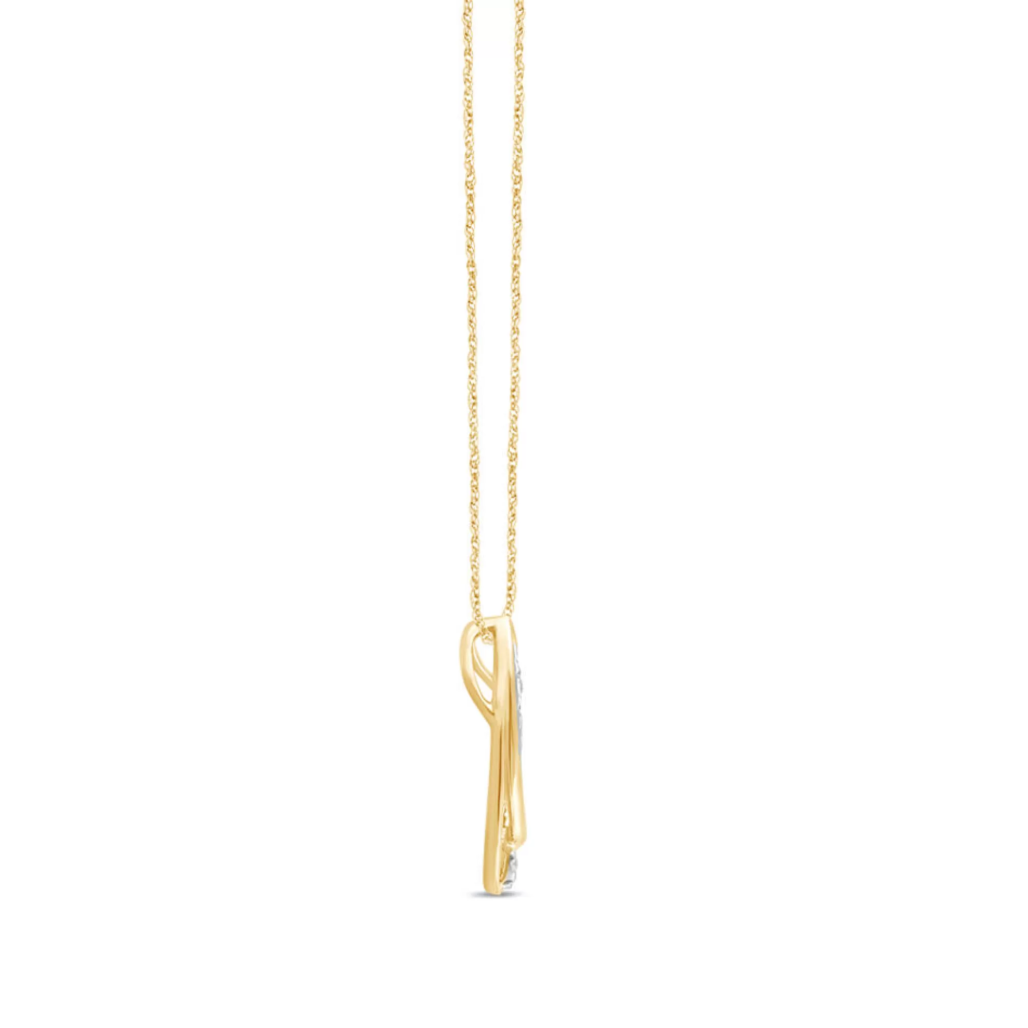 Necklaces & Pendants^Linked With Love Lab Grown Diamond Pear-Shaped Pendant In 10K Yellow Gold (1/5 Ct. Tw.)