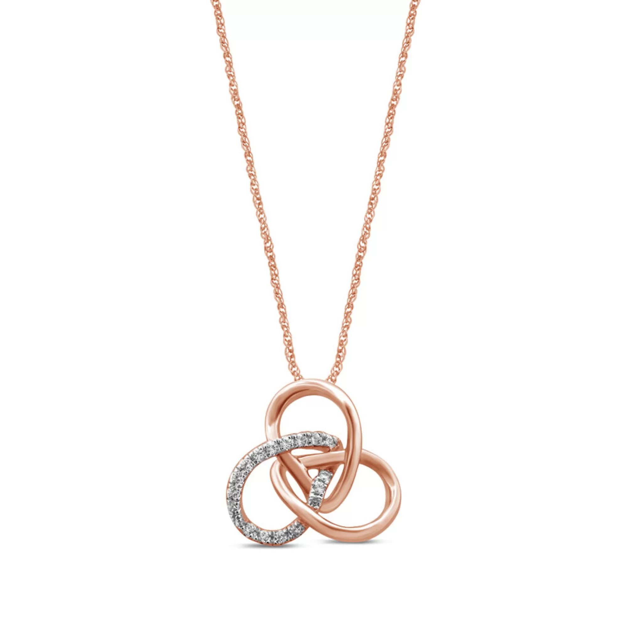 Necklaces & Pendants^Linked With Love Lab Grown Diamond Pendant Knot In 10K Rose Gold