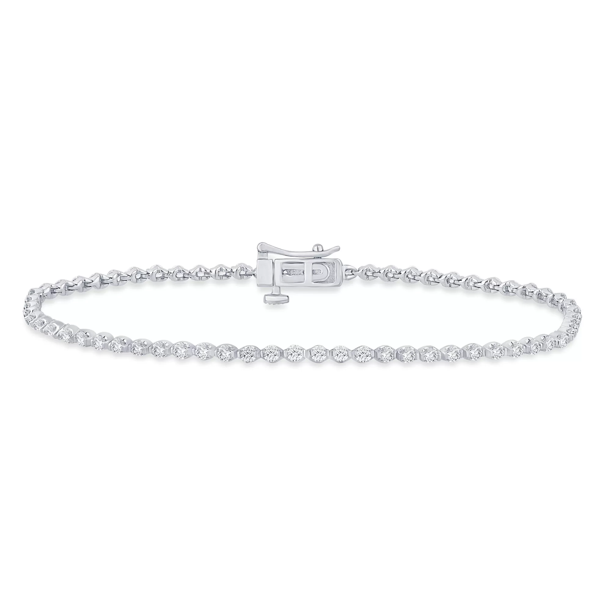 Bracelets^Light Heart® Lab Grown Diamond Tennis Bracelet In 10K White Gold (2 Ct. Tw.)