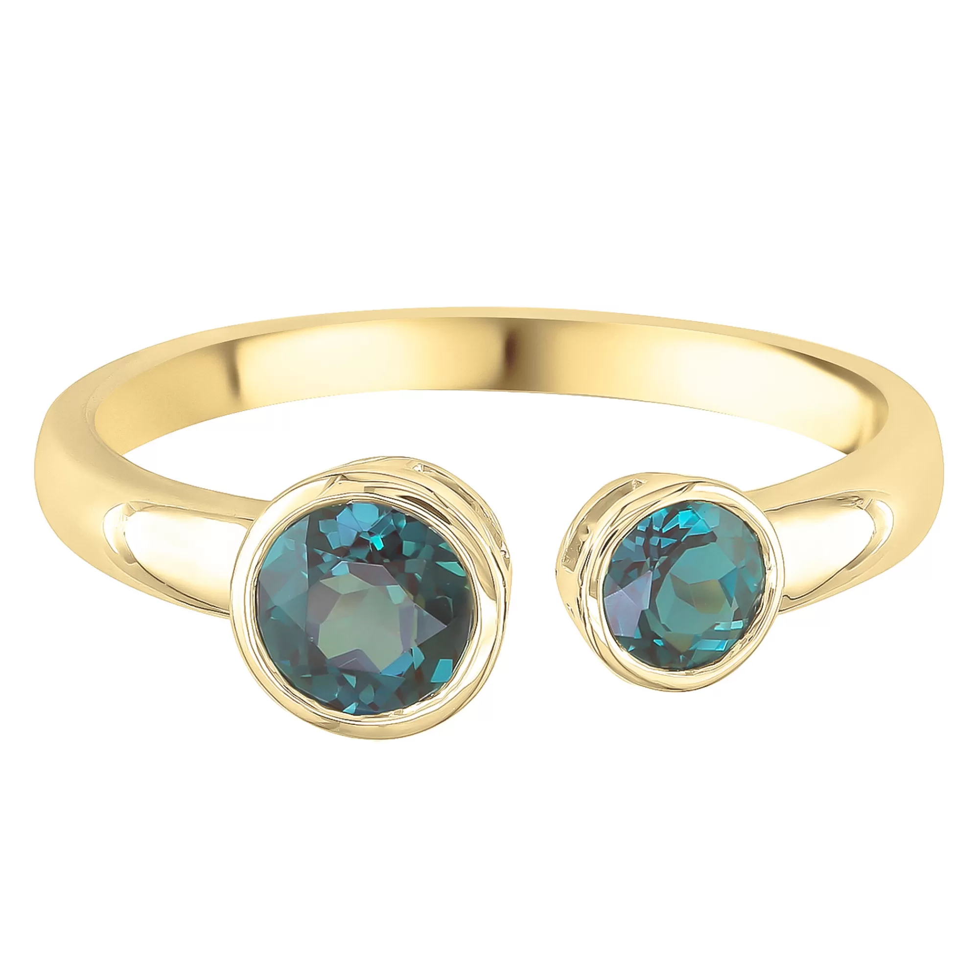 Rings^Layering & Stacking Lab-Created Alexandrite Open Ring In 10K Yellow Gold