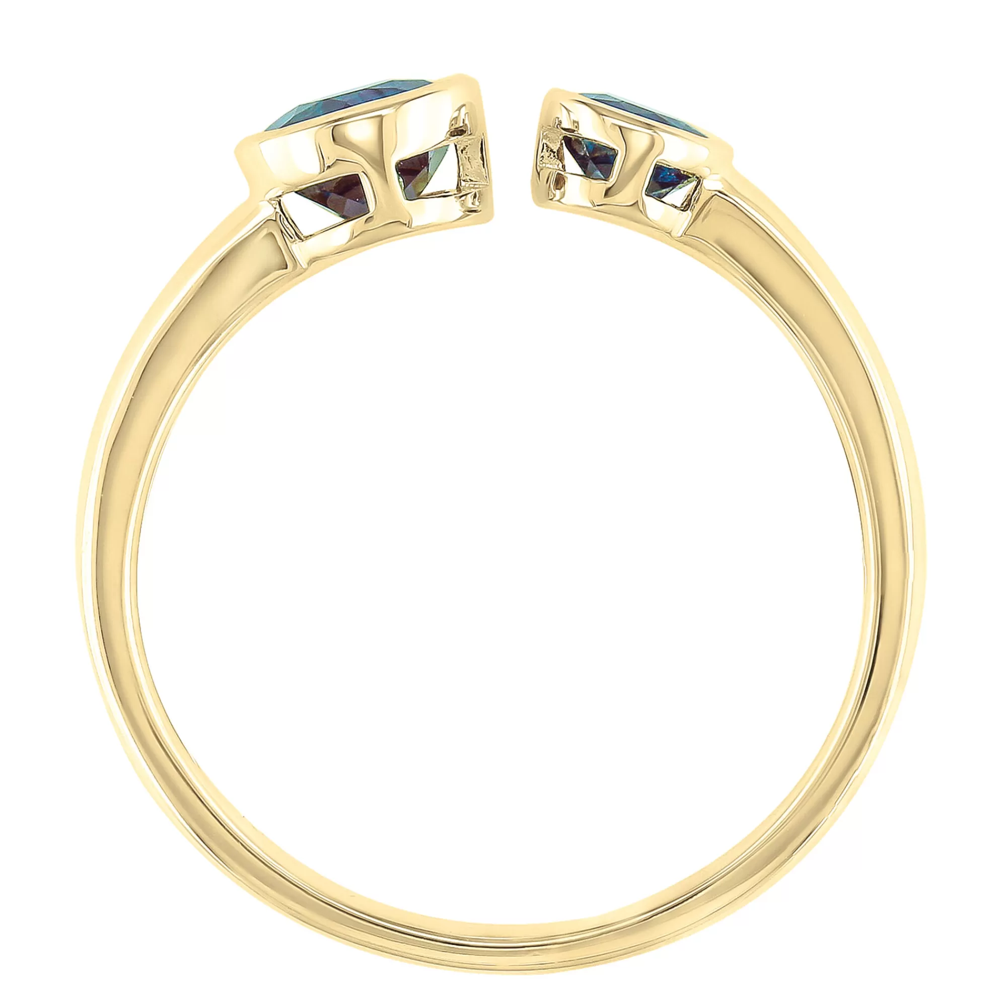 Rings^Layering & Stacking Lab-Created Alexandrite Open Ring In 10K Yellow Gold