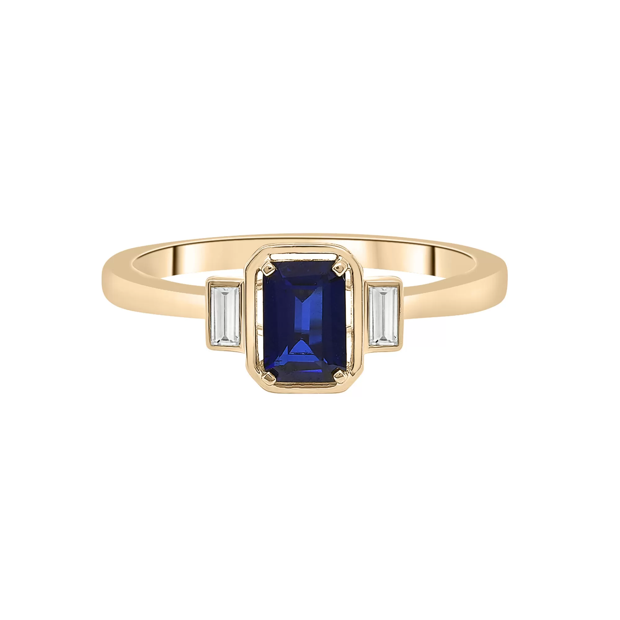 Rings^Laure by Aurate Lab-Created Blue And White Sapphire Ring In Vermeil