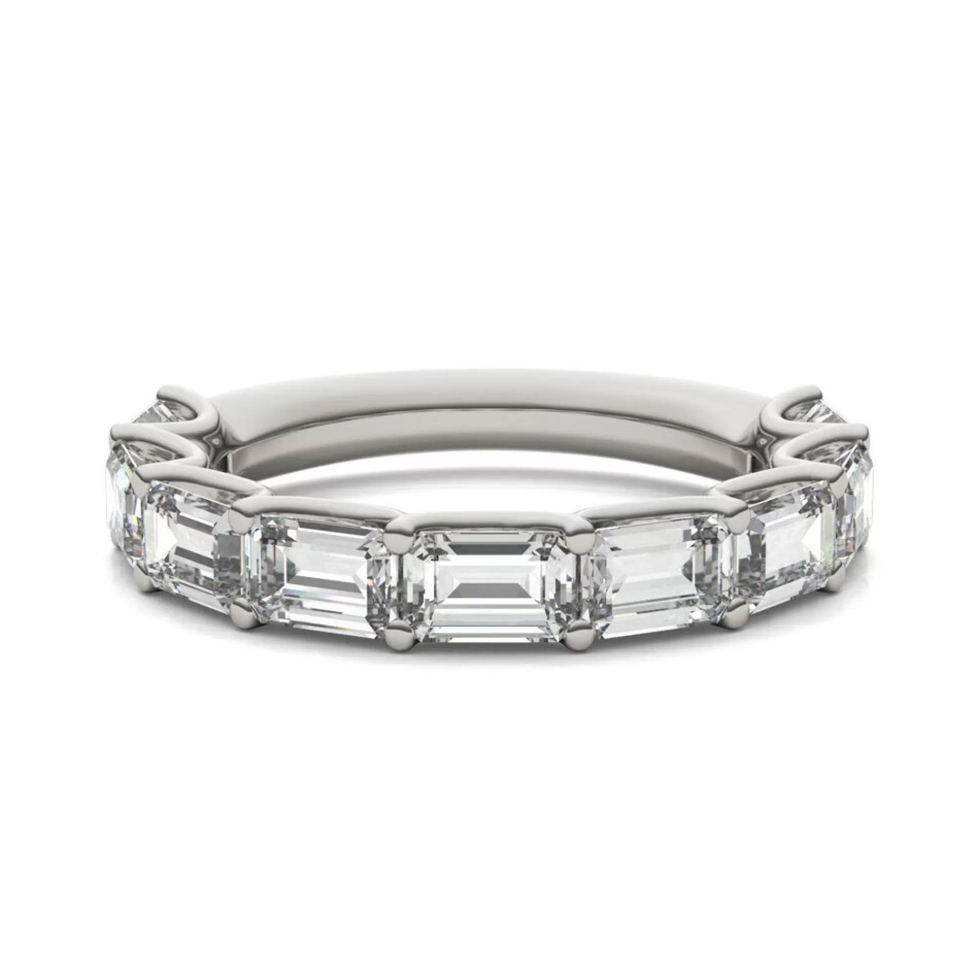 Rings^Charles & Colvard-Forever One™ Lab-Created Moissanite Band In 14K White Gold (2-3/8 Ct. Tw.)