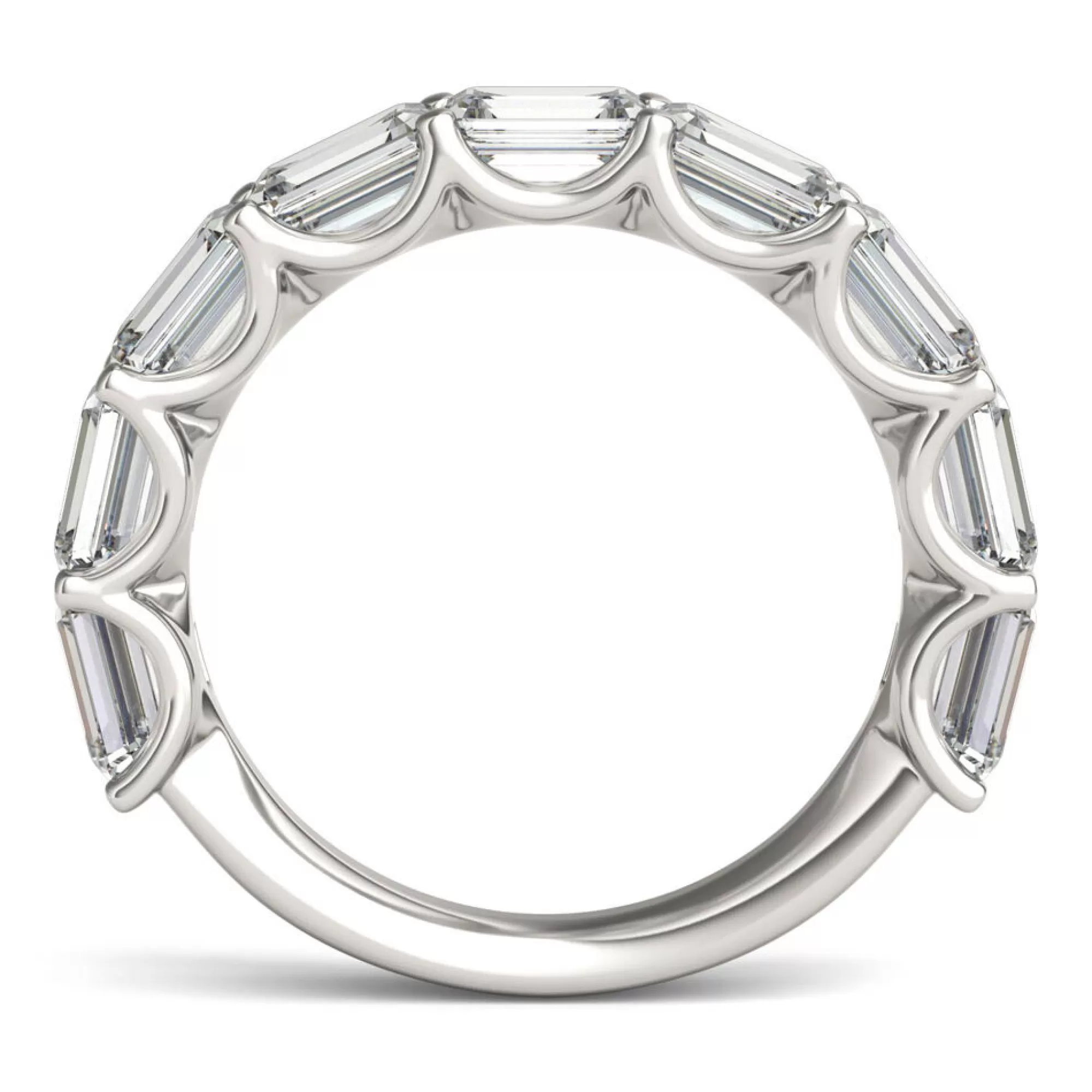 Rings^Charles & Colvard-Forever One™ Lab-Created Moissanite Band In 14K White Gold (2-3/8 Ct. Tw.)