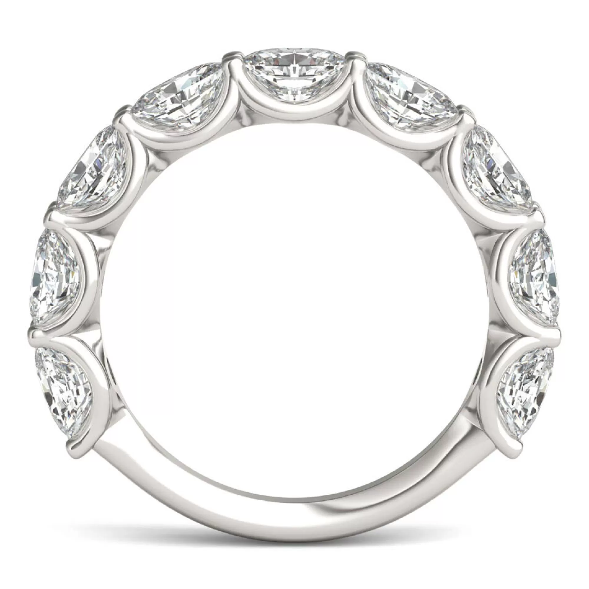 Rings^Charles & Colvard-Forever One™ Lab-Created Moissanite Band In 14K White Gold (2-1/3 Ct. Tw.)