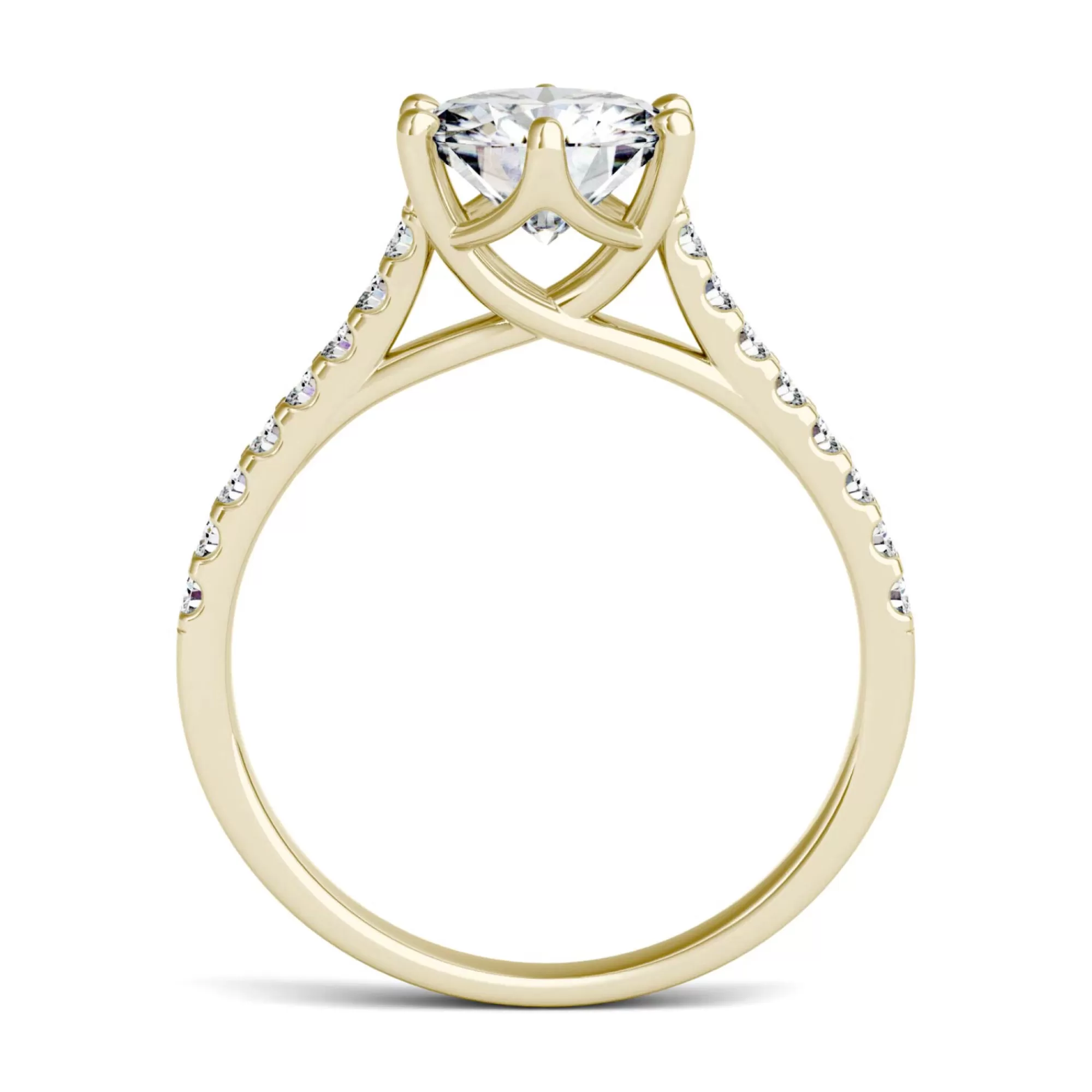 Rings^Charles & Colvard-Forever One™ Lab-Created Moissanite Engagement Ring In 14K Yellow Gold (1-3/4 Ct. Tw.)