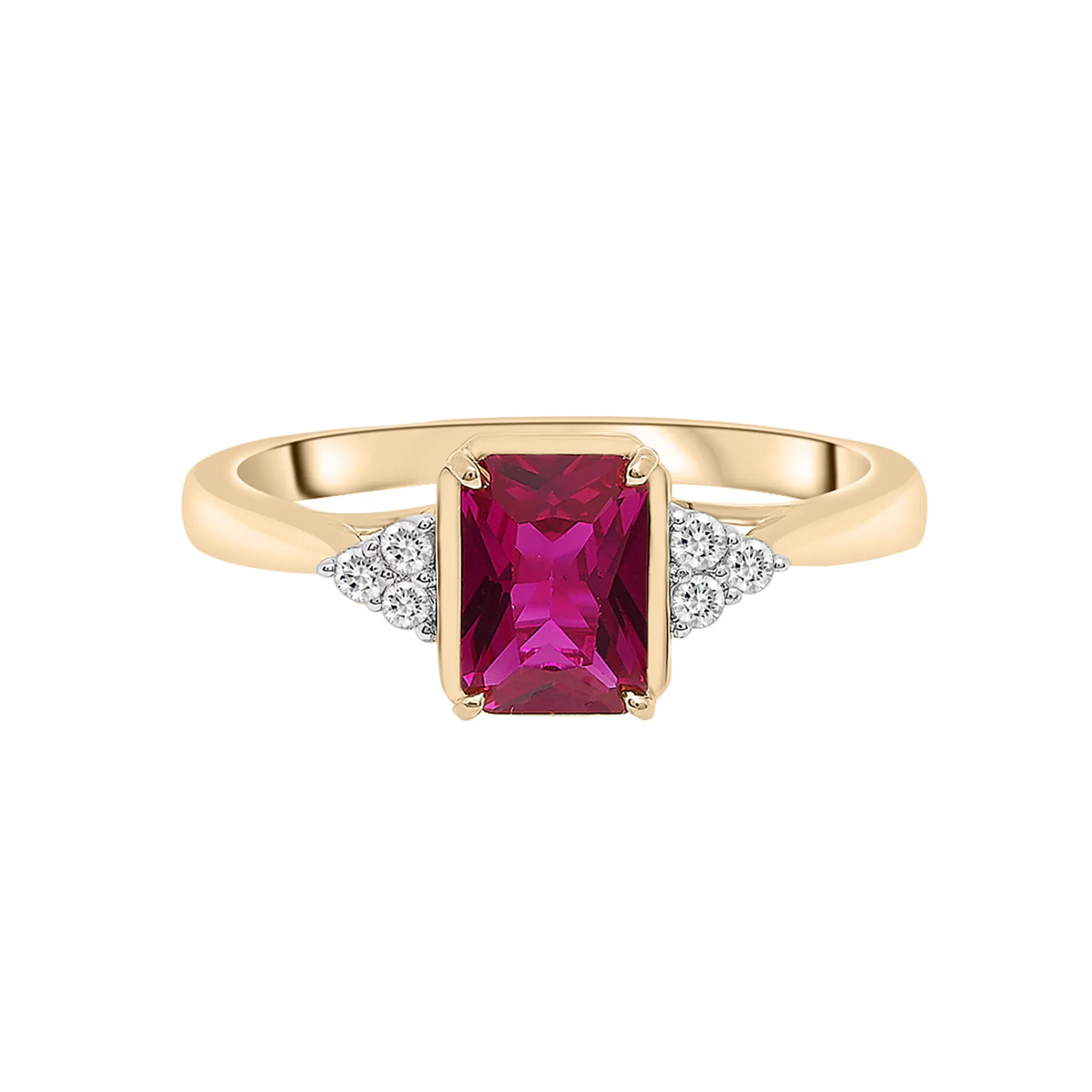Rings^Laure by Aurate Lab-Created Ruby And Lab- Created White Sapphire Ring In Vermeil