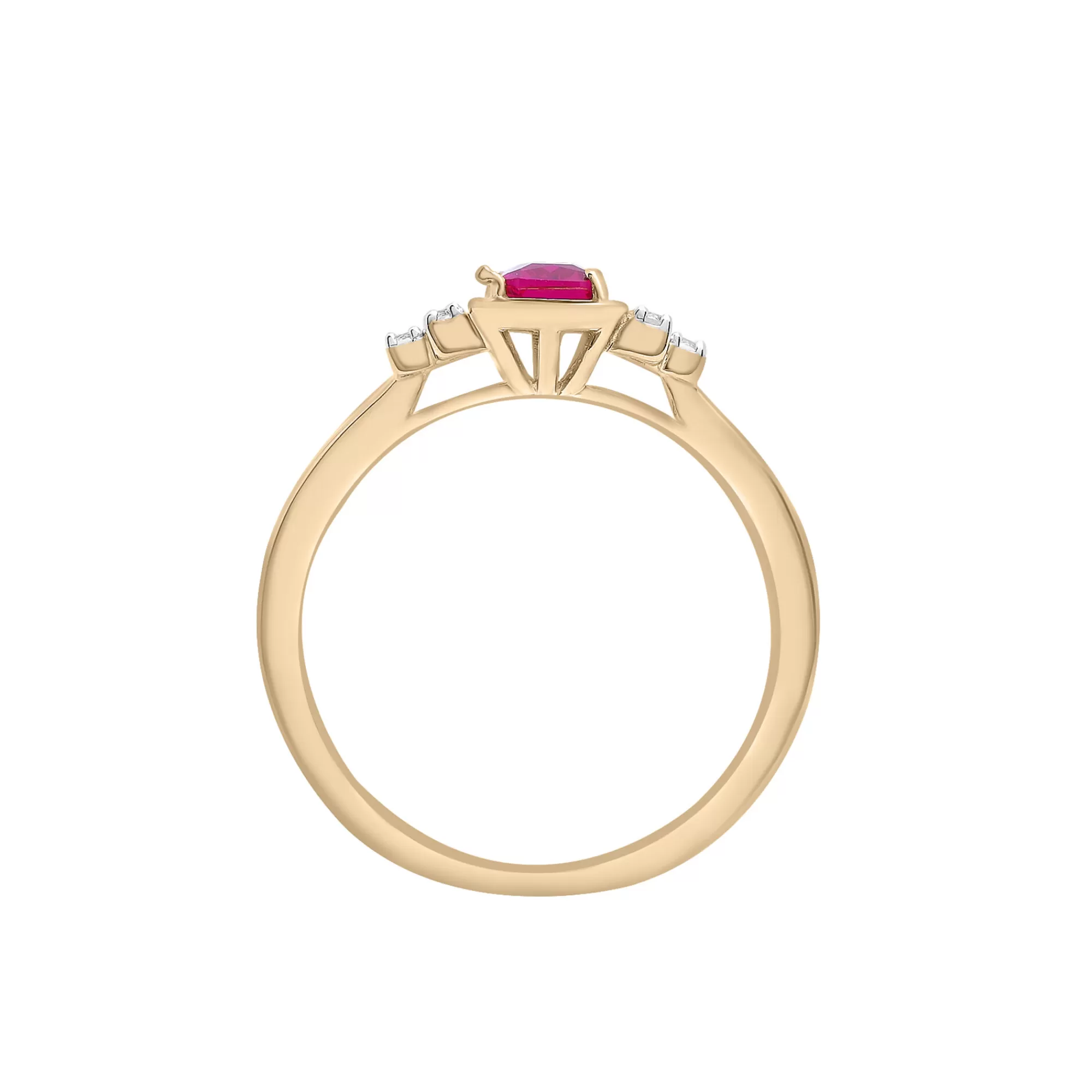 Rings^Laure by Aurate Lab-Created Ruby And Lab-Created White Sapphire Vintage Ring In Vermeil