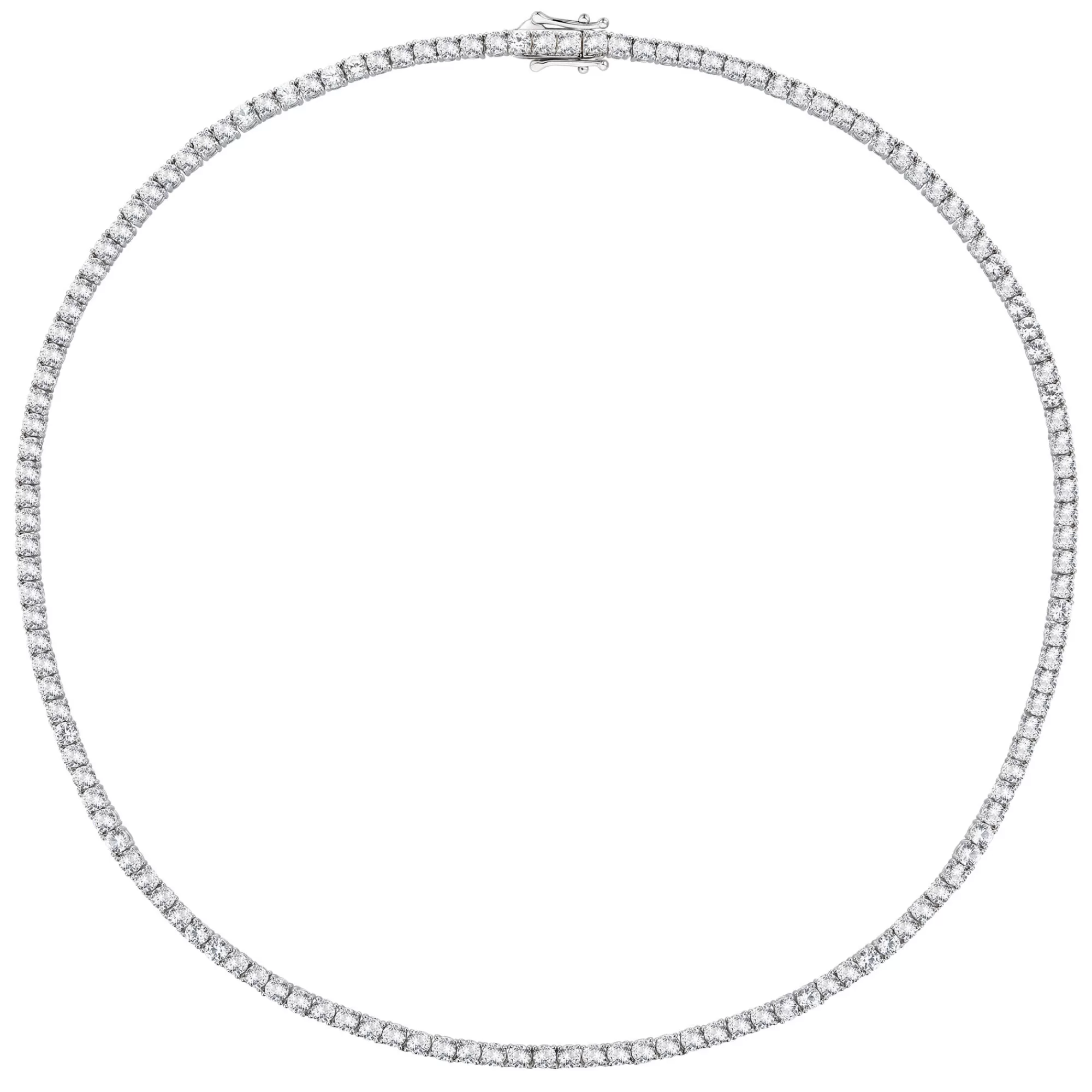 Necklaces & Pendants^* Lab-Created White Sapphire Tennis Necklace In Sterling Silver