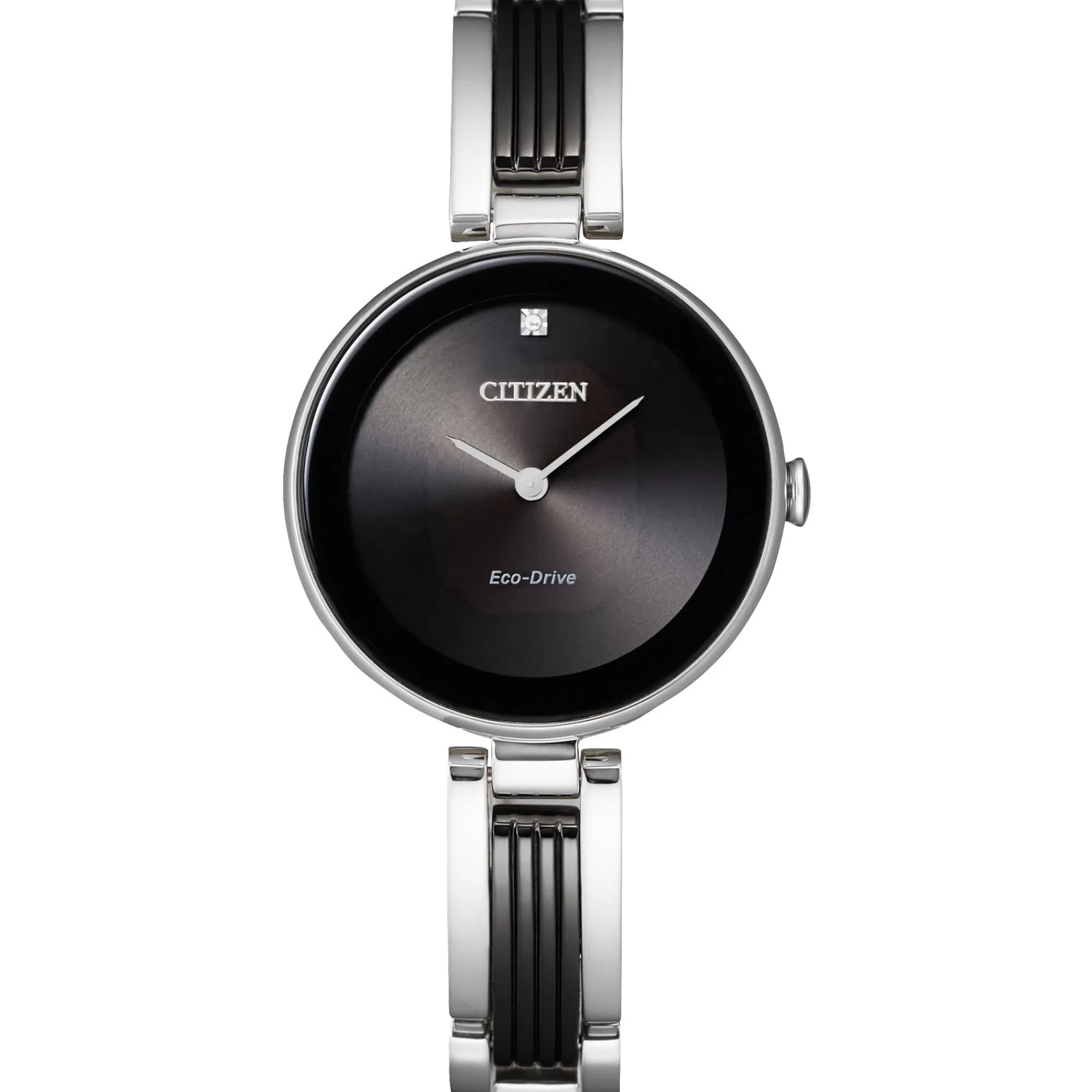 Women's Watches^Citizen® Eco™ Ladies' Axiom Eco-Drive Watch In Stainless Steel And Black Ion-Plated Stainless Steel
