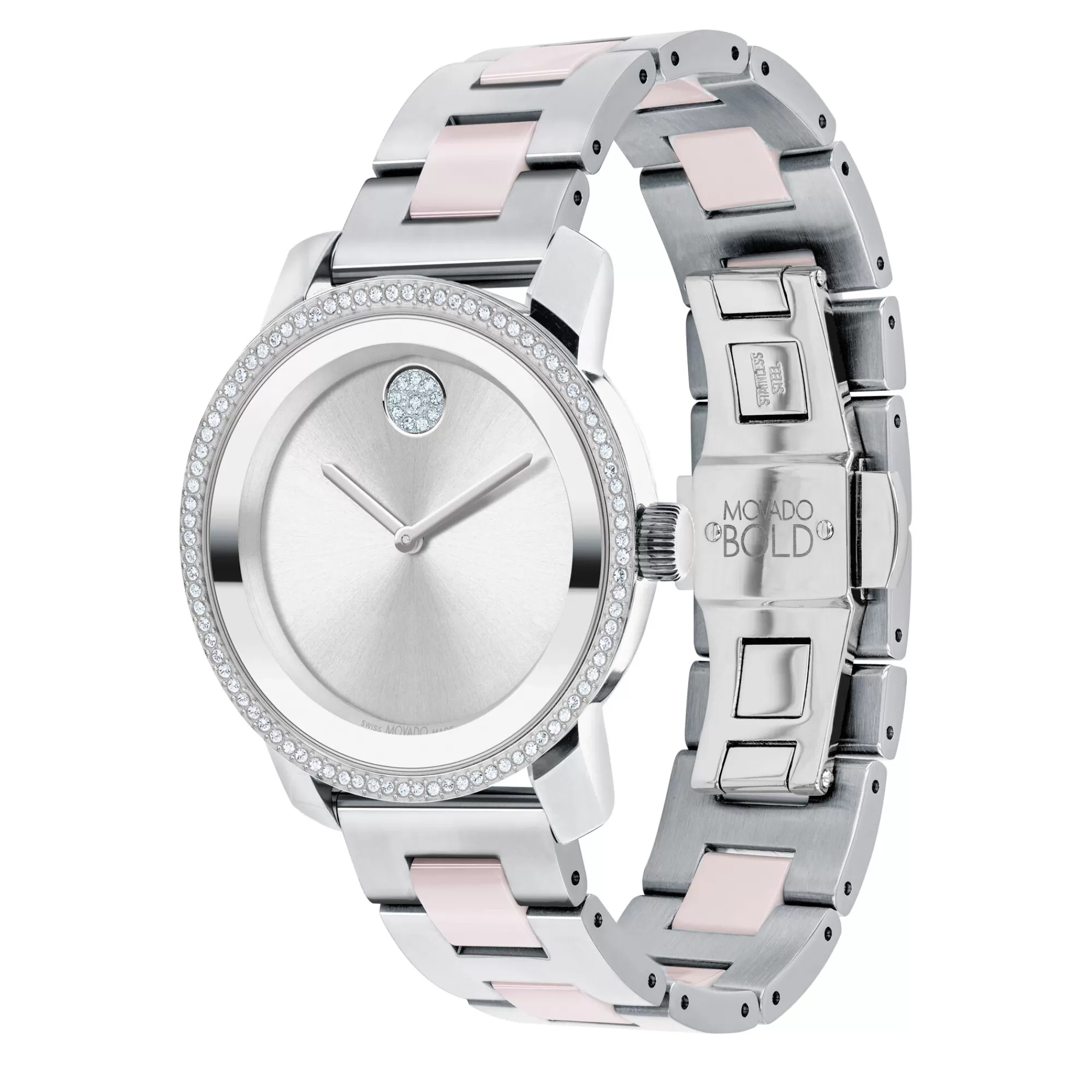 Women's Watches^Movado® Bold® Ladies' Ceramic Watch In Stainless Steel And Ceramic