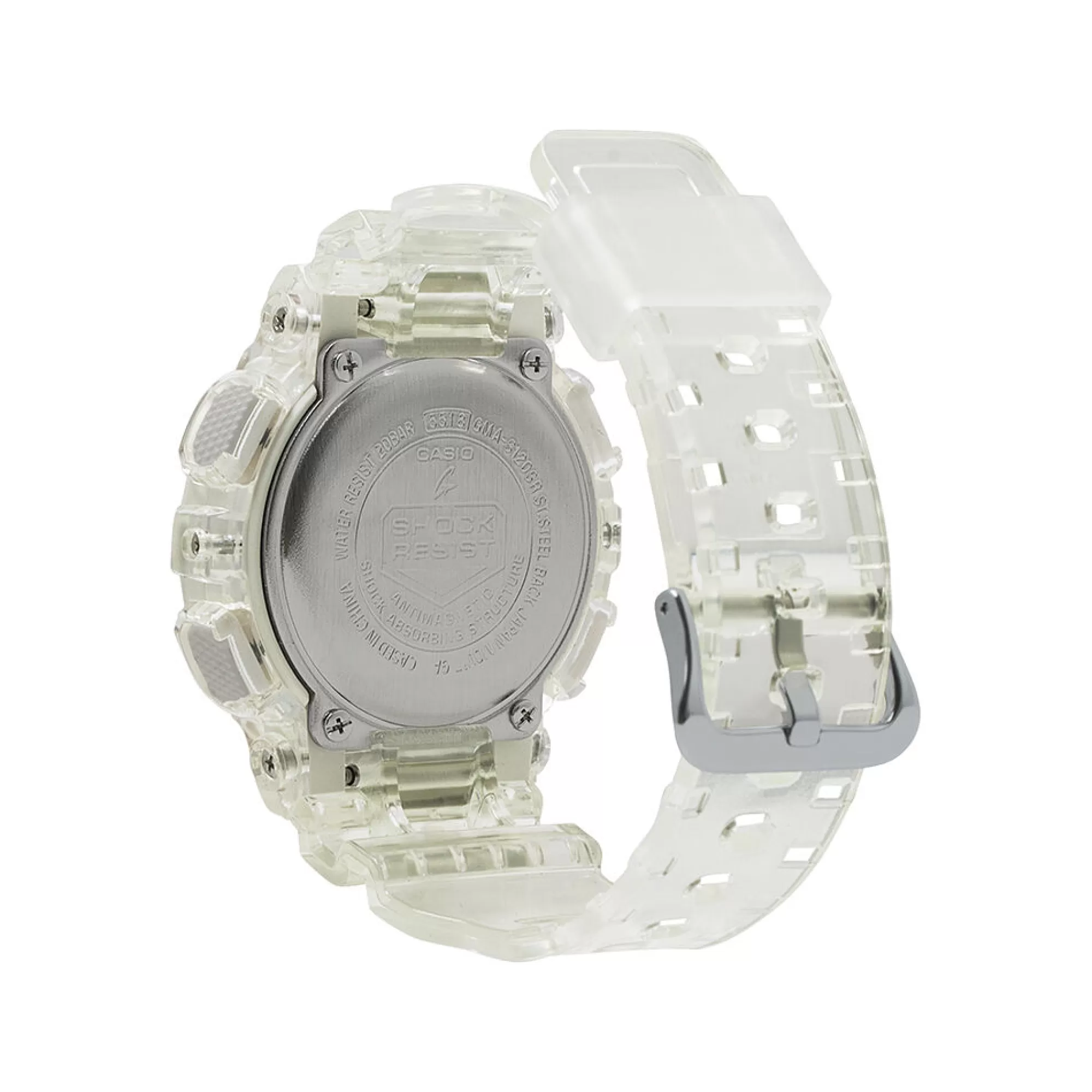 Women's Watches^G-Shock Ladies' S Series Clear Resin Watch With Rose Gold-Tone Chronograph Dial