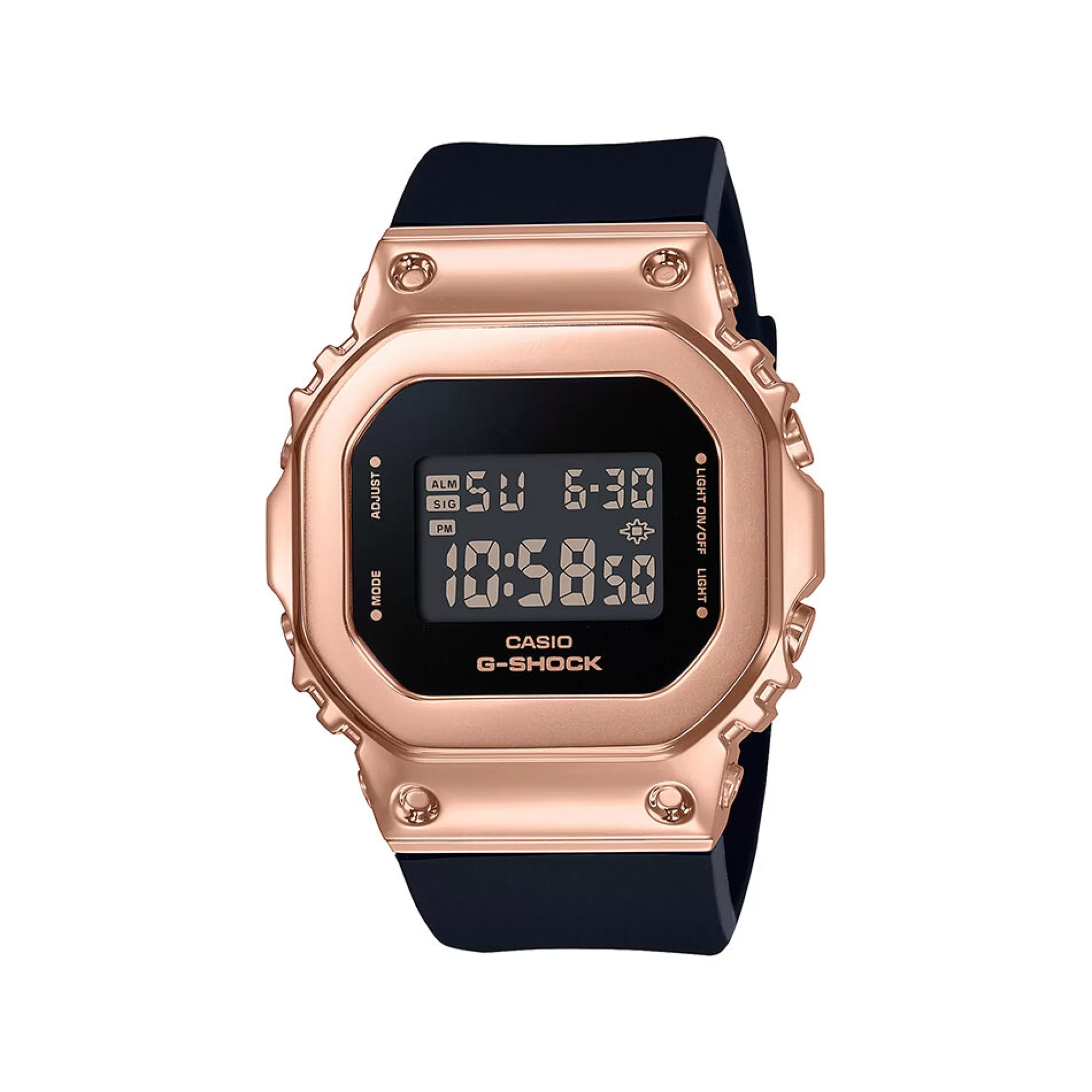 Women's Watches^G-Shock Ladies' 5600-Series Watch In Rose Gold-Tone & Matte Black Resin