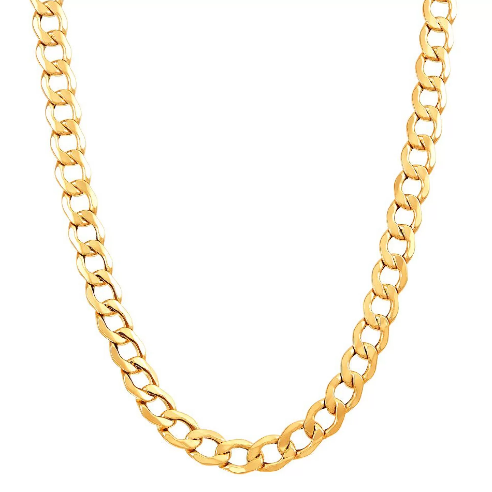 Necklaces & Pendants^* Light Beveled Curb Chain In 14K Yellow Gold, 24"