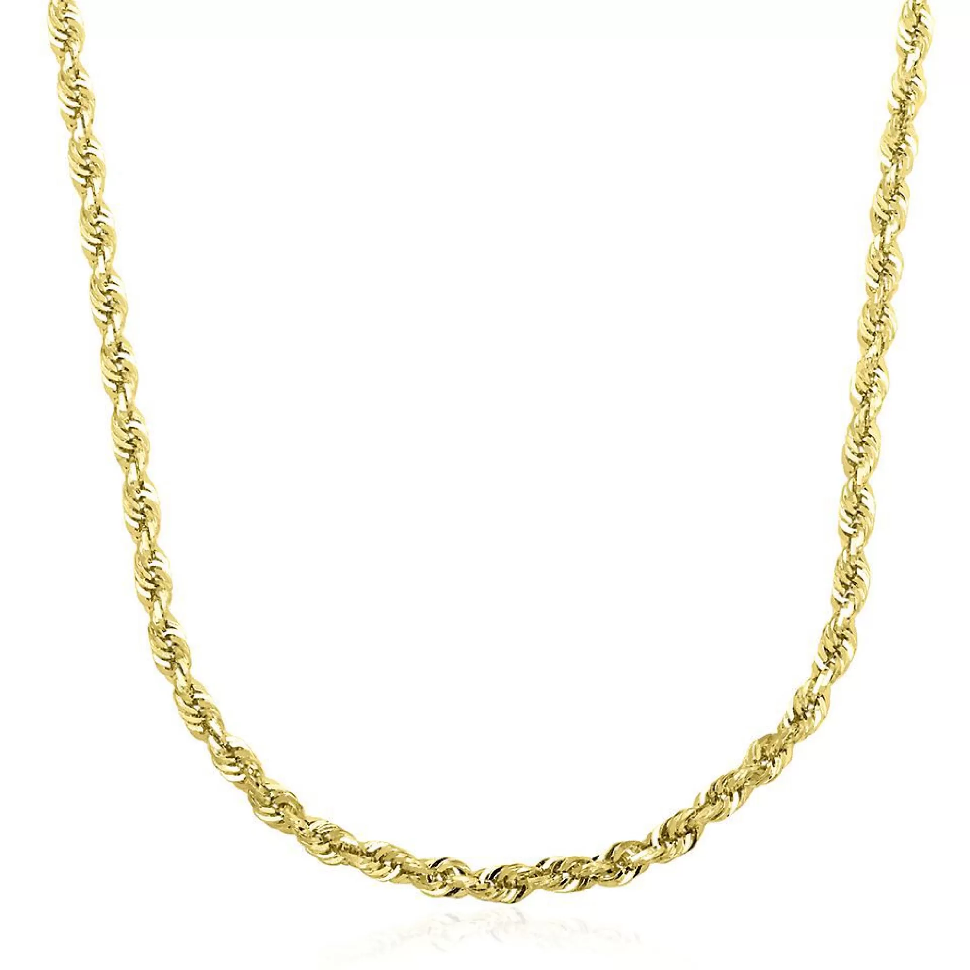 Necklaces & Pendants^* Light Glitter Rope Chain In 14K Yellow Gold